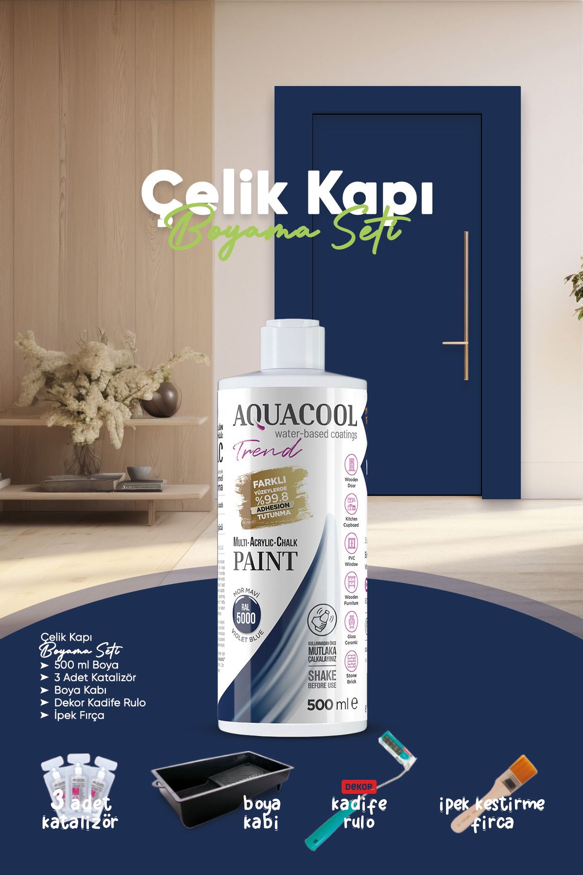 Aquacool Trend Çelik Kapı Boyama Seti