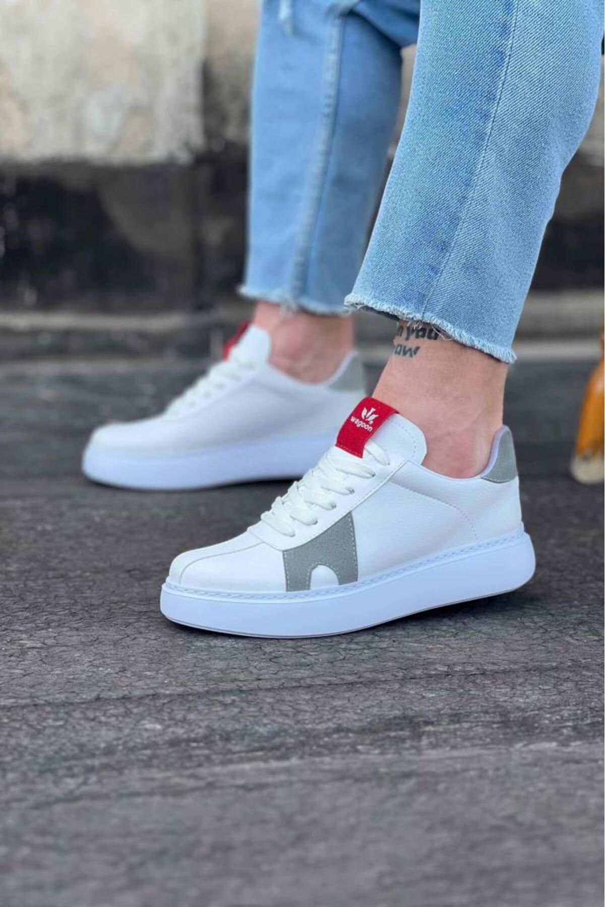 BPM WG040 Beyaz Gri Erkek Casual Ayakkabı