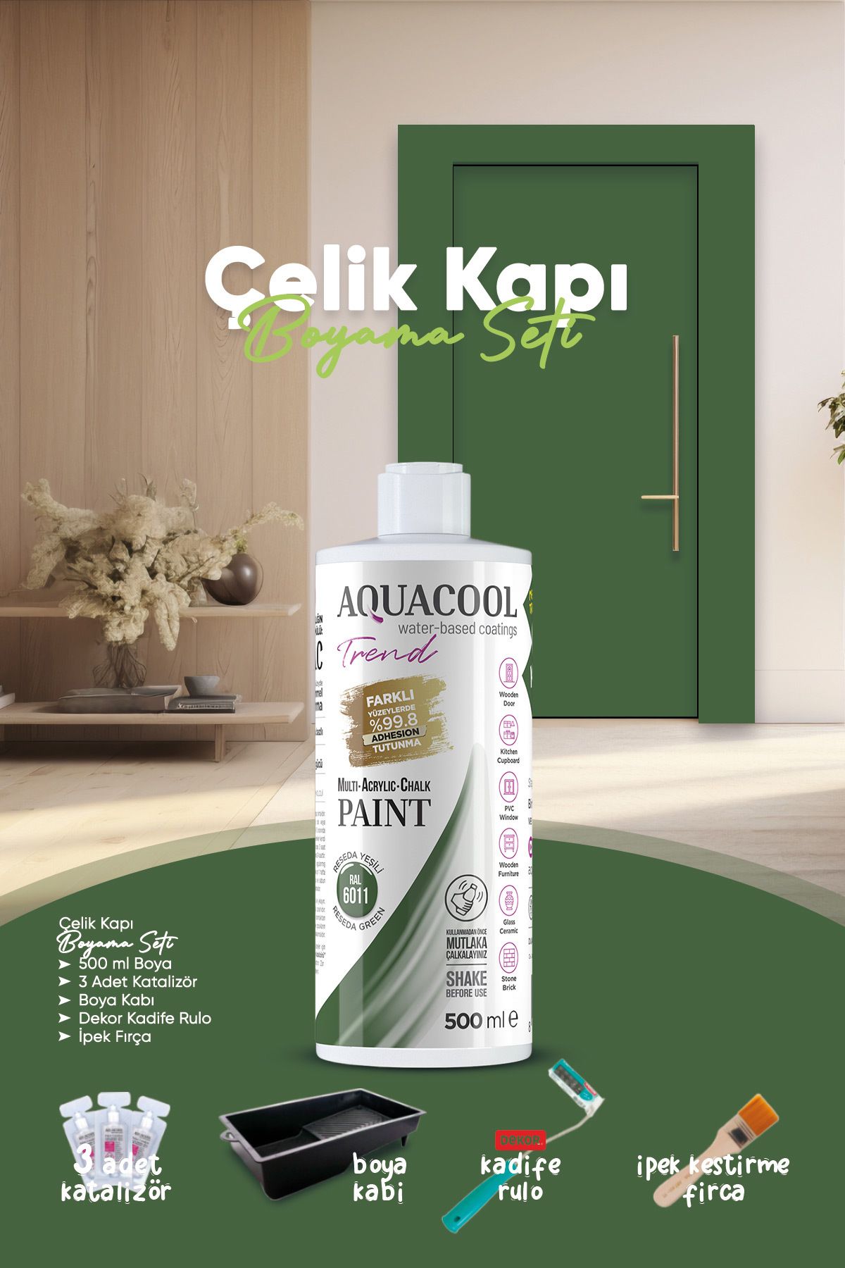 Aquacool Trend Çelik Kapı Boyama Seti