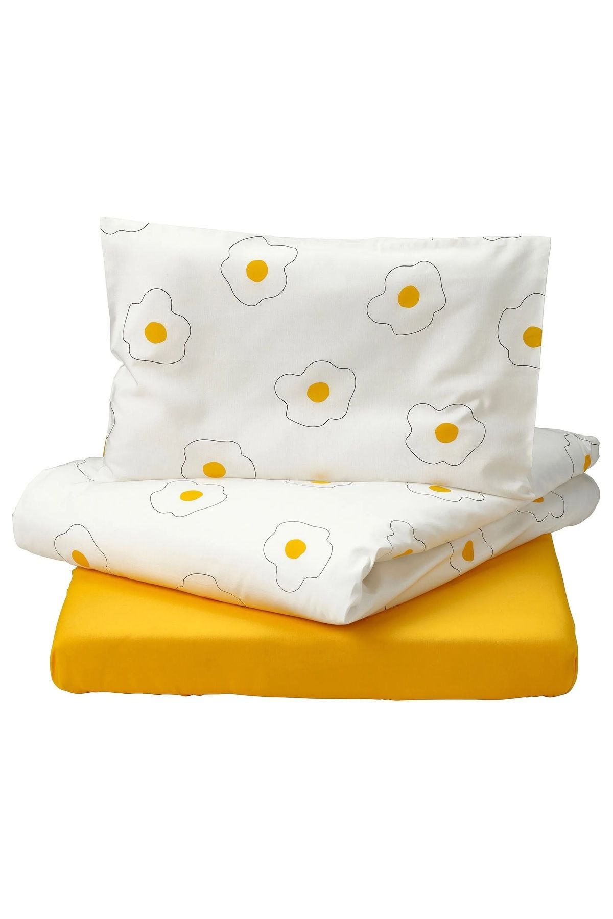 IKEA bebek nevresim takımı, beyaz-sarı, 60x120 cm