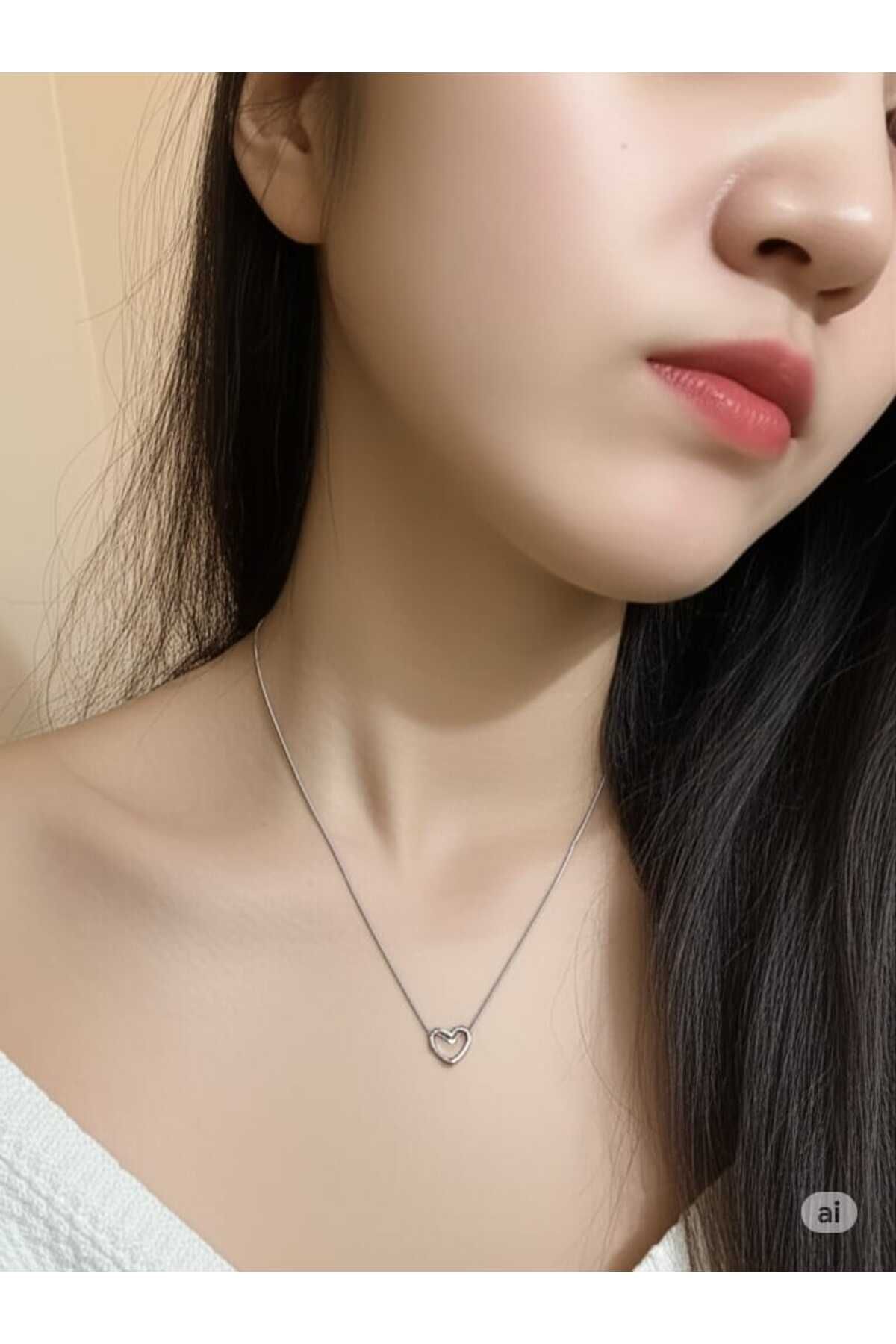 magische Gümüş Kalbim model kolye