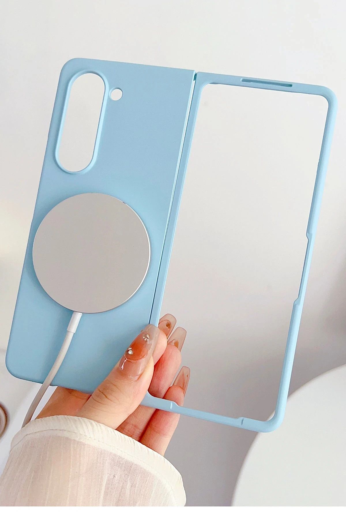 NewFace Samsung Galaxy Z Fold 5 Kılıf Mata Fold Kapak - Siyah SVLRS