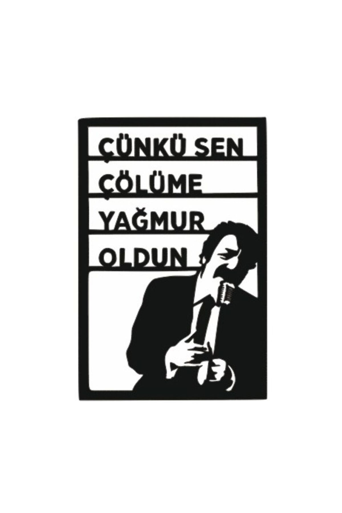 5M AHŞAP DEKOR Müslüm Gürses Tablo Ahşap Tablo 450x300mm