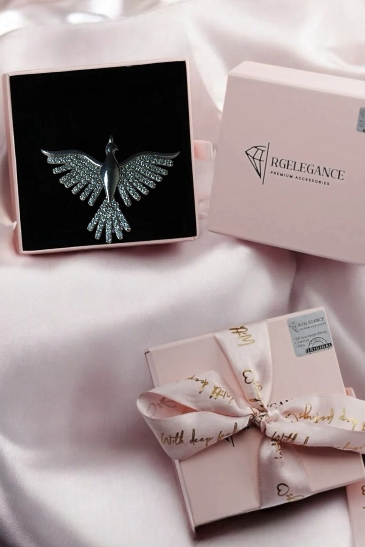 RGELEGANCE Premium Accessories 925 Ayar Gümüş Anka Kuşu Kolye – Anneler Günü, Doğum Günü, Sevgiliye Anlamlı Hediye
