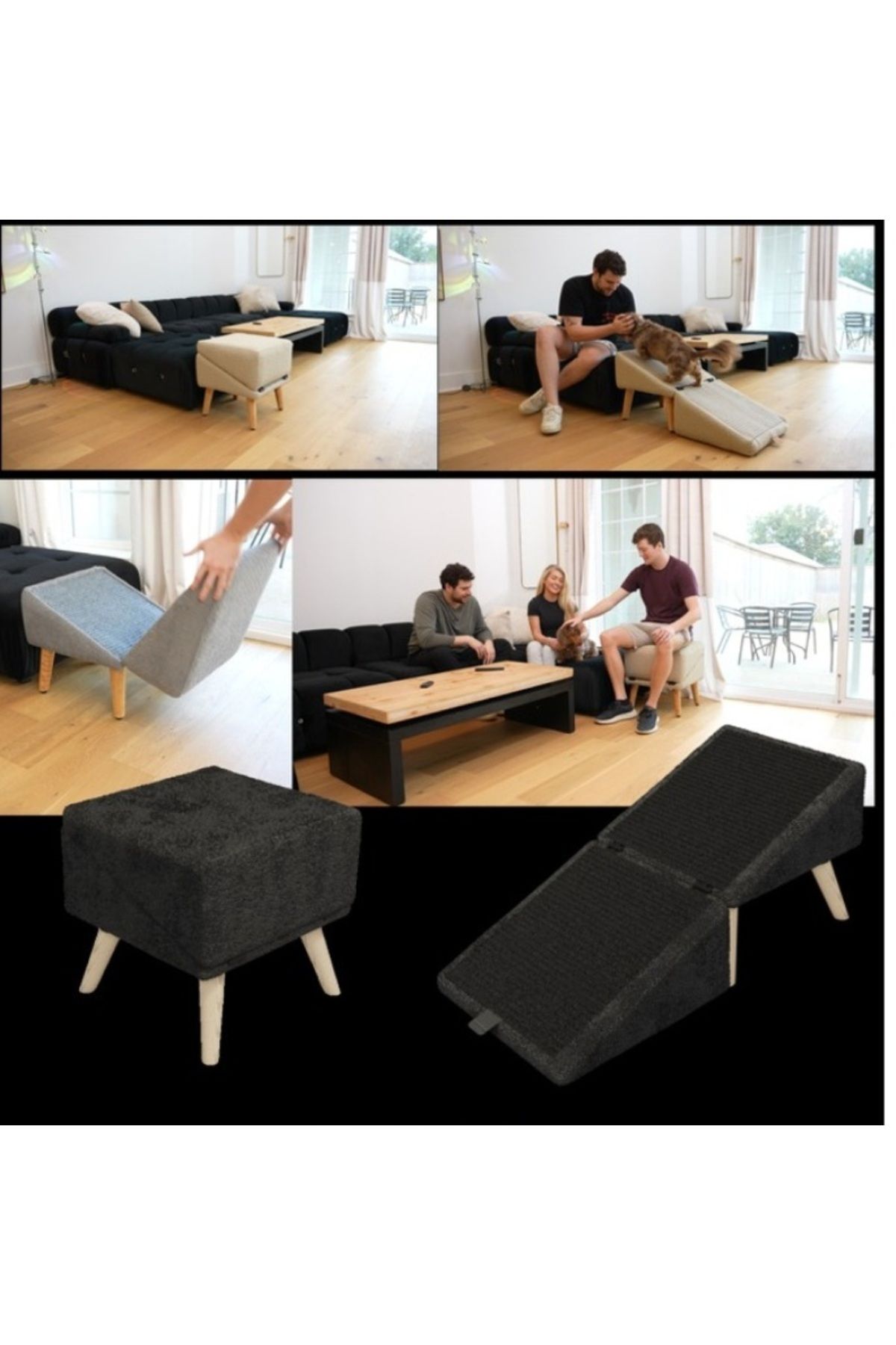 argedemo-Rampas Dog Bed Dog Ramp & Pouf Two Functions 2