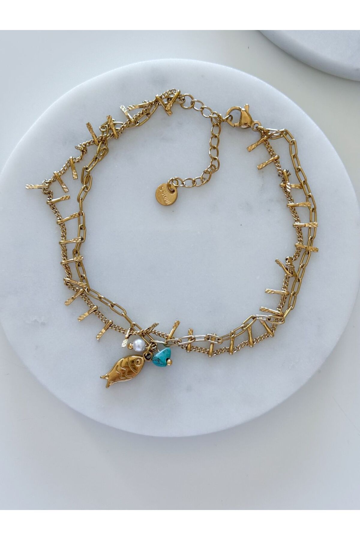 CHARMLUCKY ÇELİK BALIK CHARM 2Lİ HALHAL