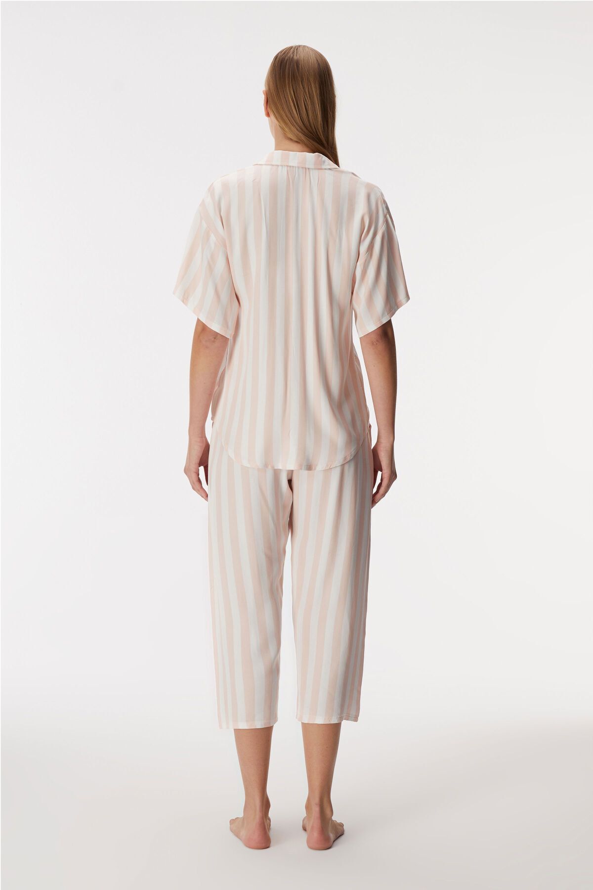 Anıl-Anil Man 11406 Women's Short Sleeve Shirt and Capri Pants Set 3