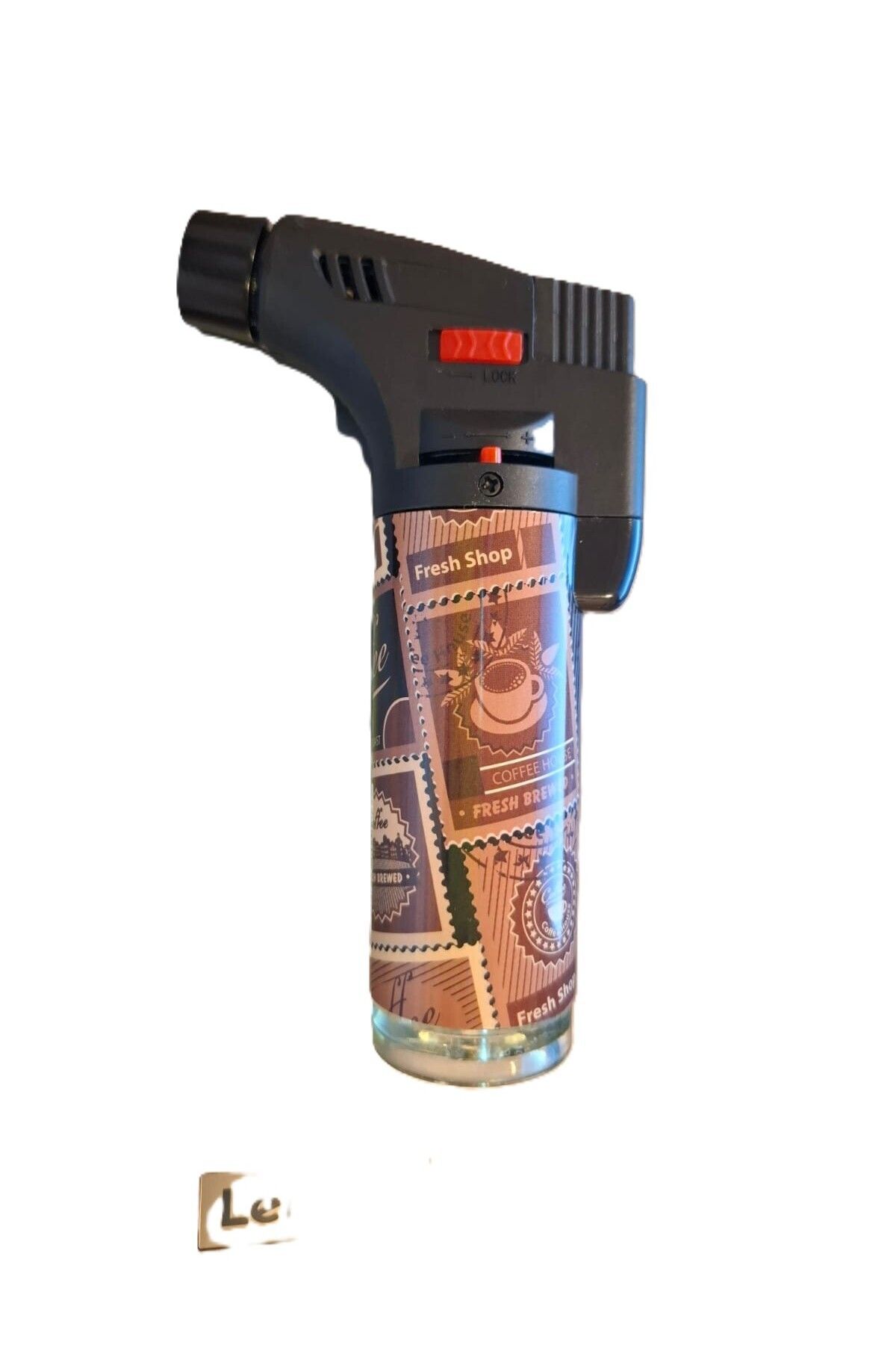 Generic-1pc Stylish Appearance Printed Charcoal Lighter Refillable Gas Torch Lighter 8