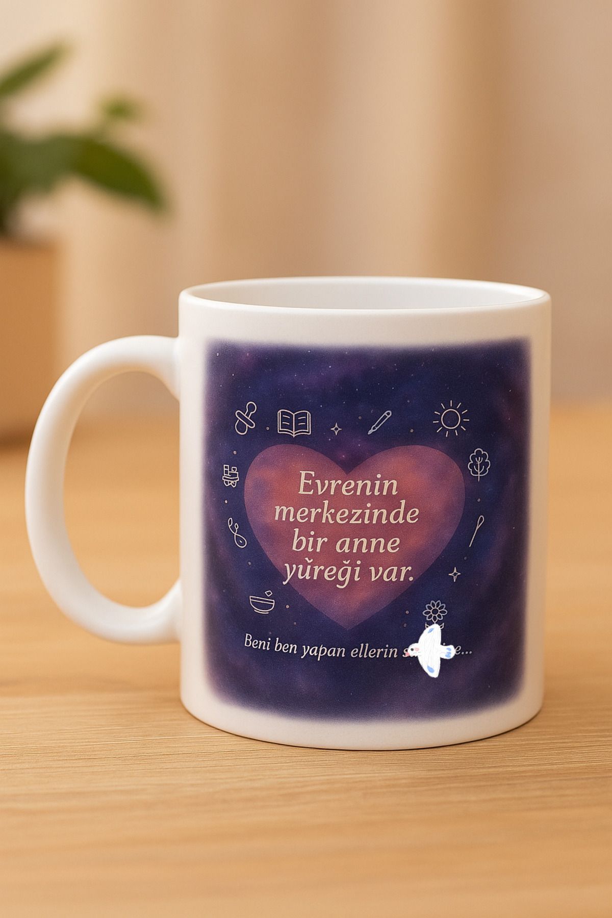 porselen Anneler Günü Özel Galaksi Temalı Porselen Kupa – 300 ml