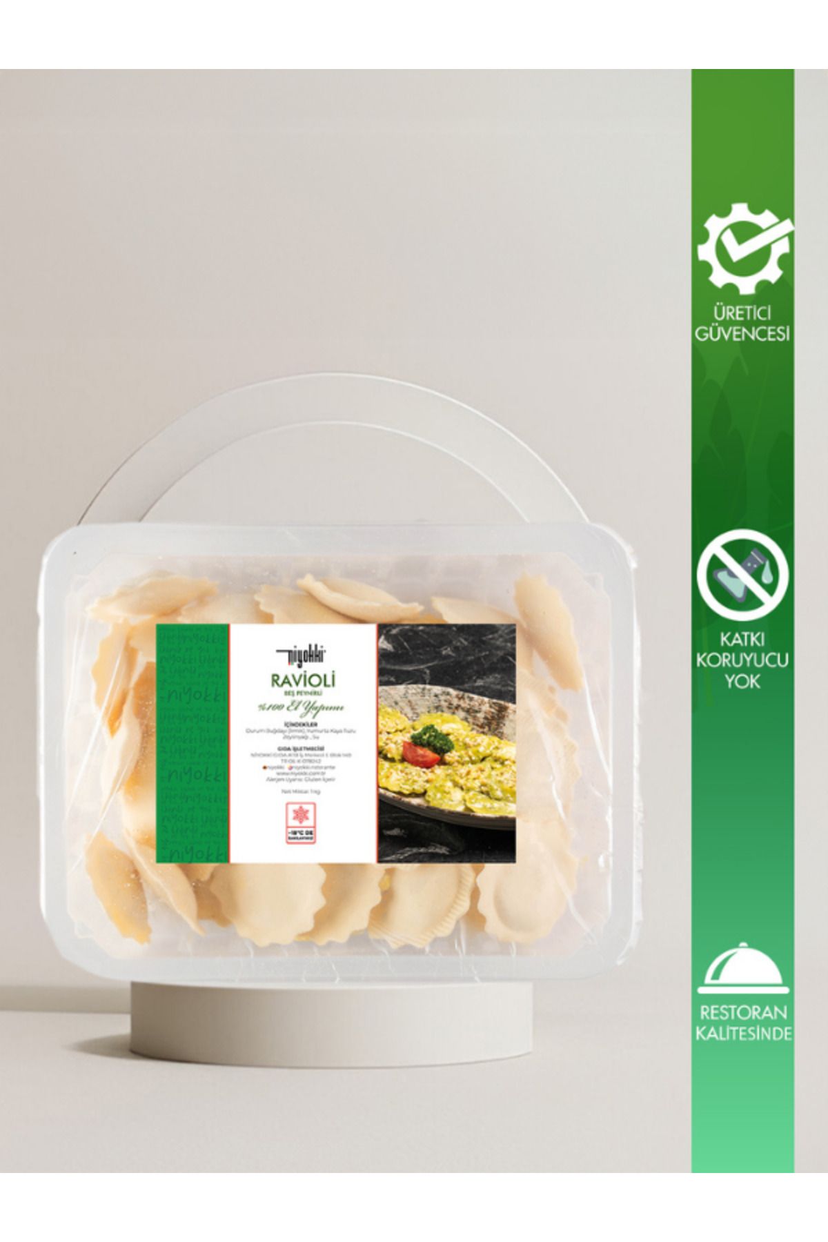 niyokki doğal makarna evi Niyokki Ravioli – Beş Peynirli 600 g