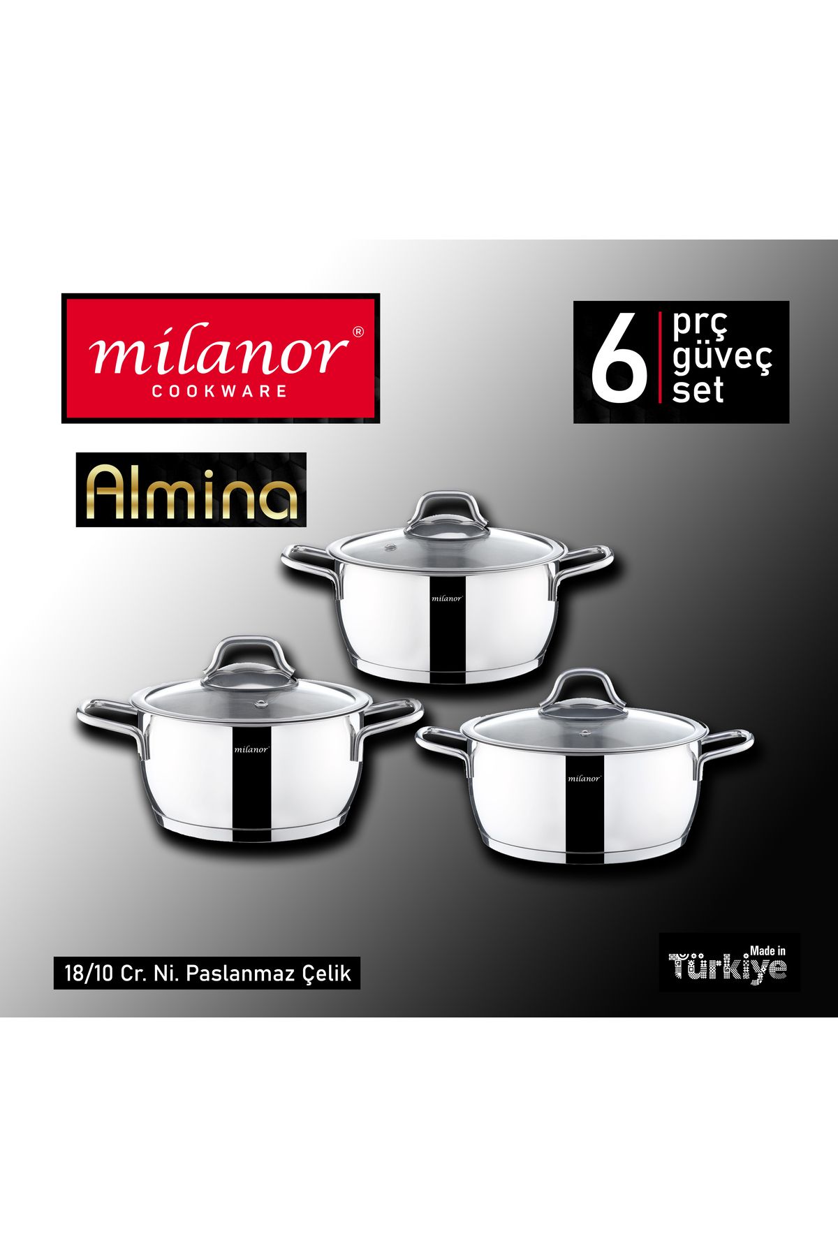 Milanor MİLANOR ALMINA 6 PARÇA GÜVEÇ SET