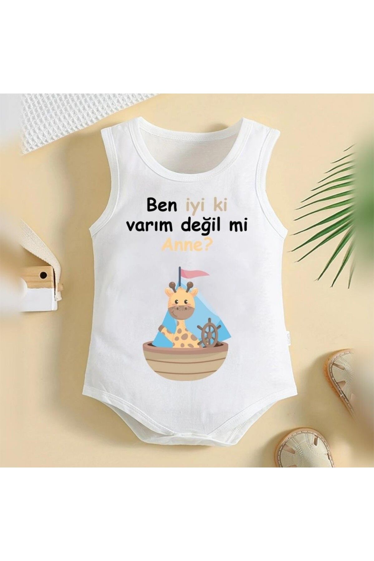 soft wing %100 Pamuklu Organik Baskılı Premium Çıtçıtlı Bebek Body Atlet Zıbın 00342