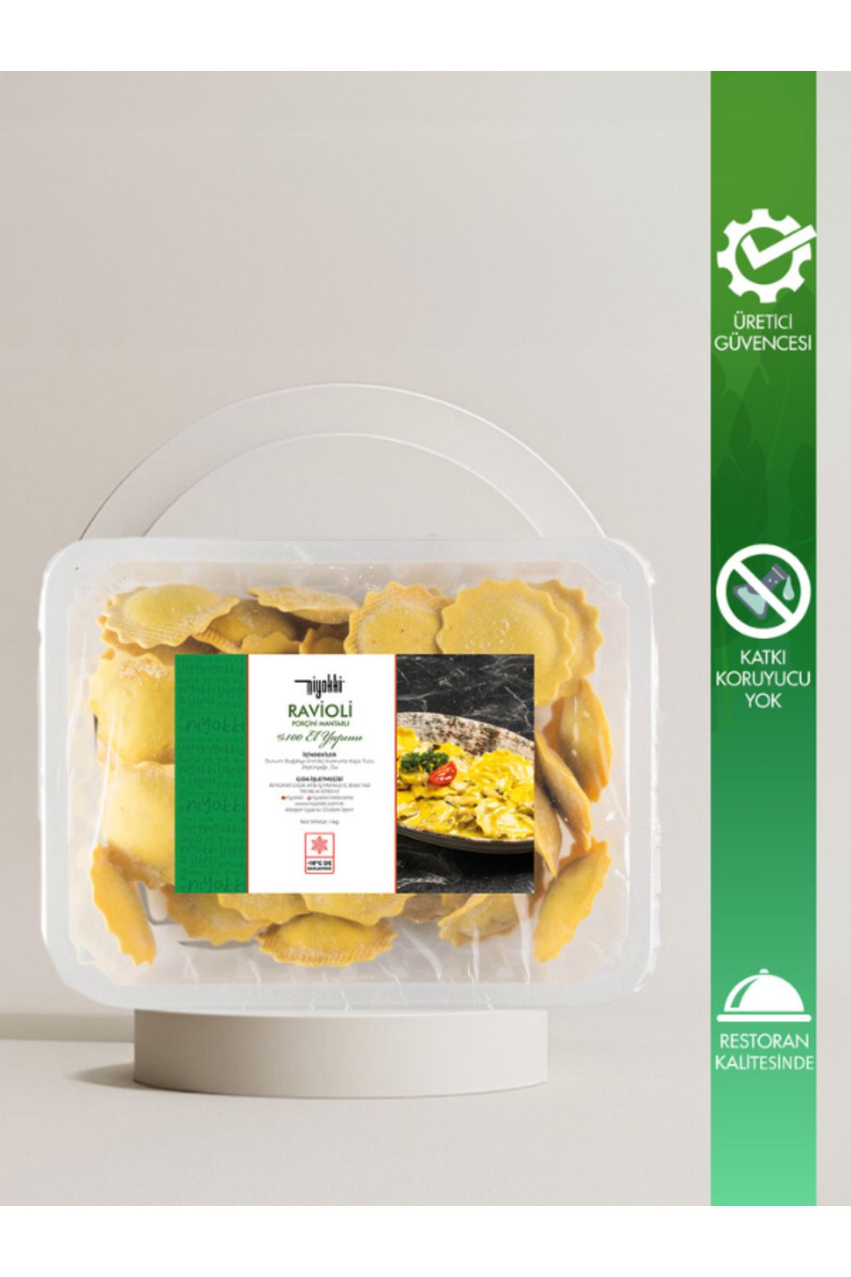 niyokki doğal makarna evi Niyokki Ravioli – Porçini Mantarlı 600 g
