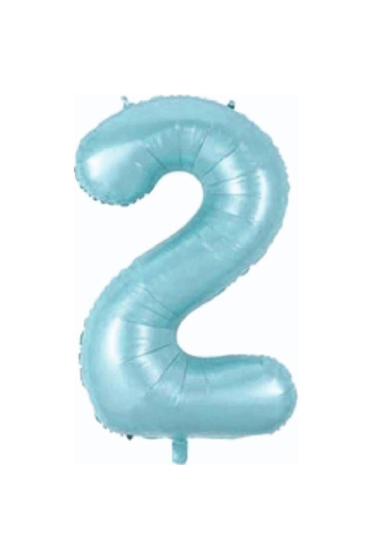 MİNAY 2 RAKAM FOLYO BALON MAVİ RENK 34" 76cm