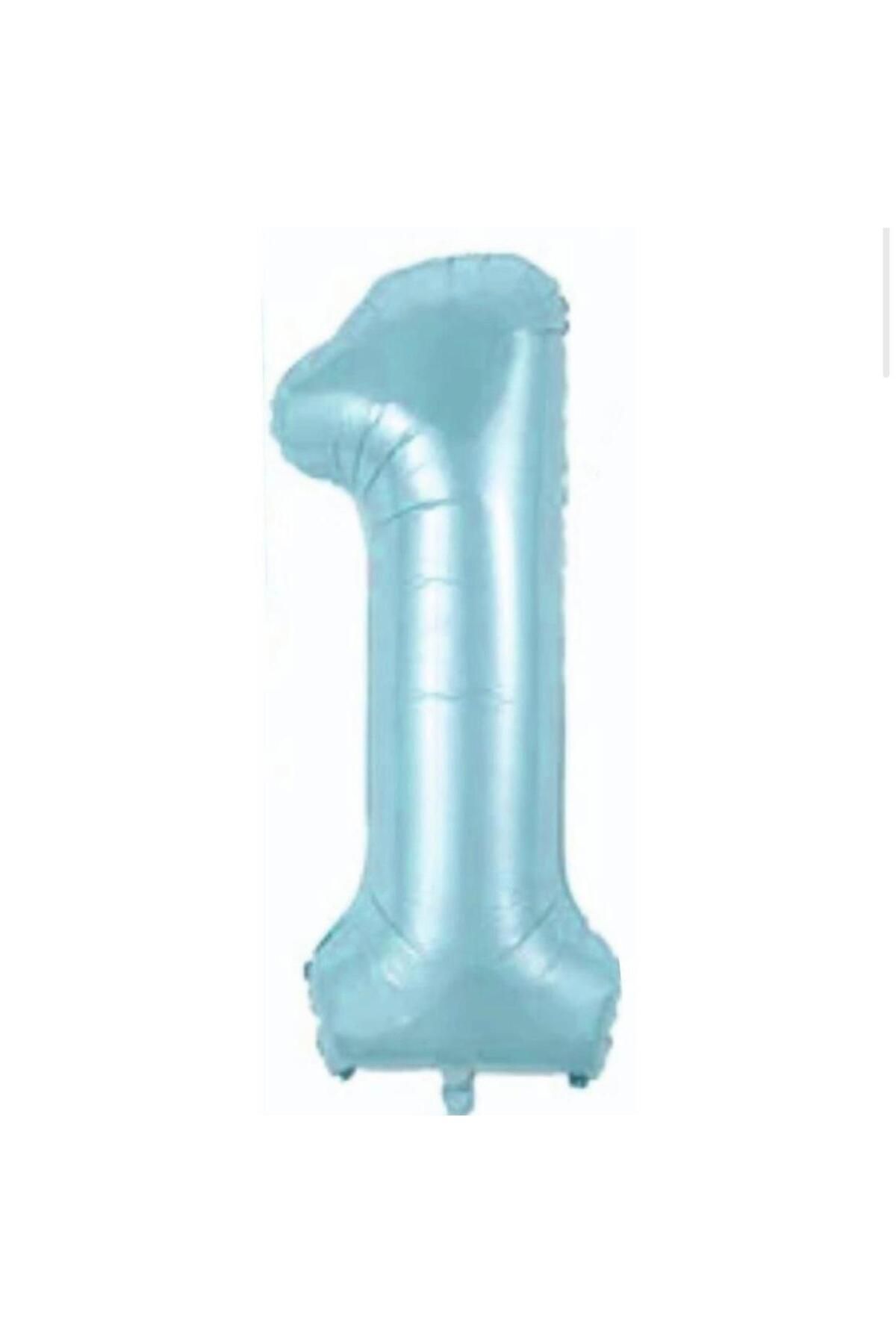 MİNAY 1 RAKAM FOLYO BALON MAVİ RENK 34" 76cm