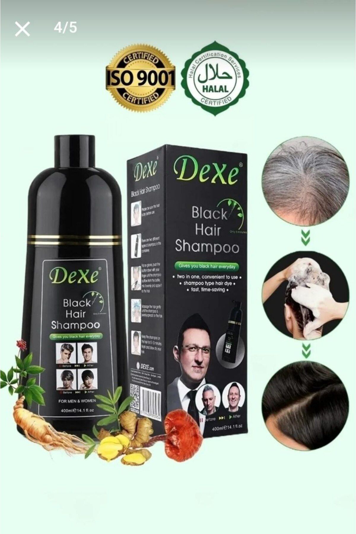 Lady Star Black Hair Shampoo Beyaz Kapatıcı Şampuan Siyah Renk 400 Ml Büyük Boy 2025