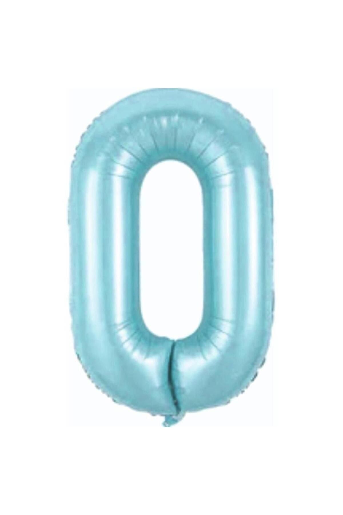 MİNAY 0 RAKAM FOLYO BALON MAVİ RENK 34" 76cm