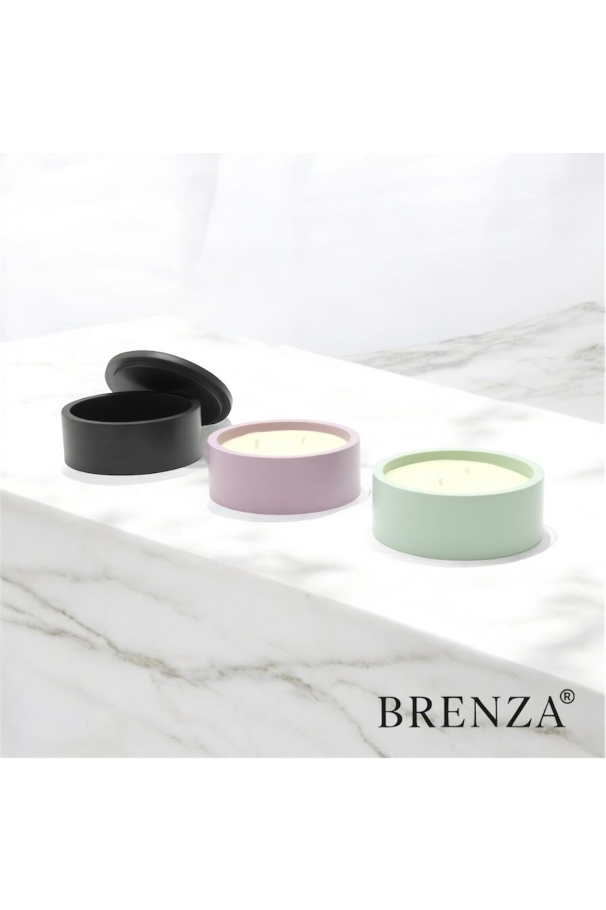 Brenza KAPAKLI OVAL KAPAKLI MUM İSTENİLEN RENKTE