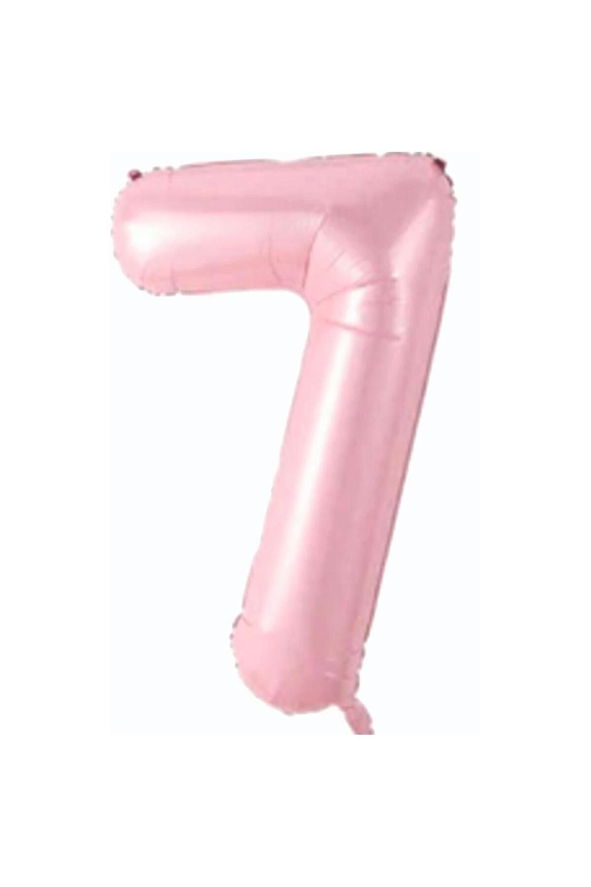 MİNAY 7 RAKAM FOLYO BALON PEMBE RENK 34" 76cm