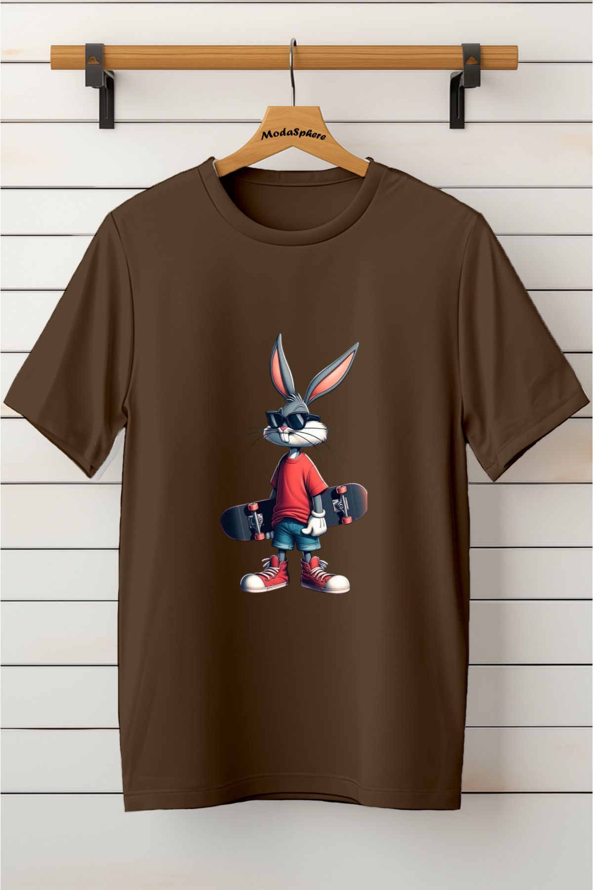 ModaSphere Baskılı Unisex Oversize Tişört Battal Boy