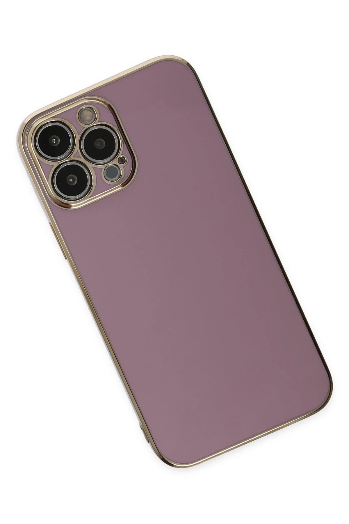 NewFace iPhone 14 Pro Max Kılıf Volet Silikon - Mor SVLRS