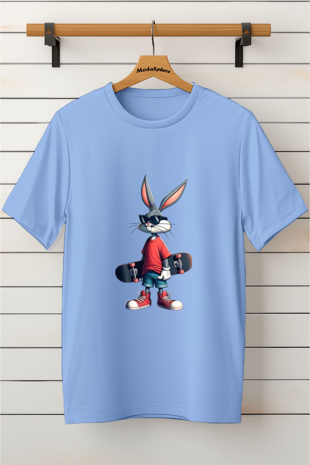 ModaSphere Baskılı Unisex Oversize Tişört Battal Boy