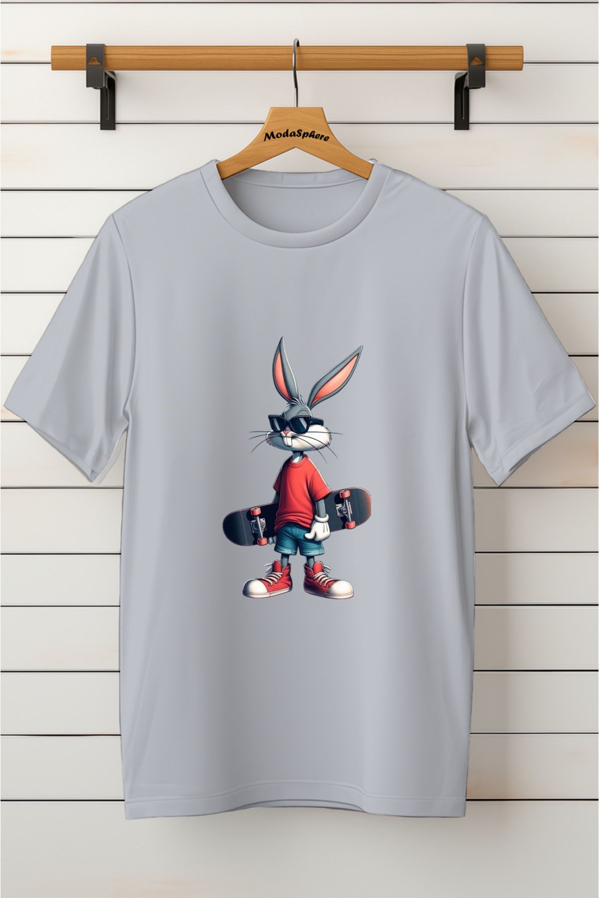 ModaSphere Baskılı Unisex Oversize Tişört Battal Boy
