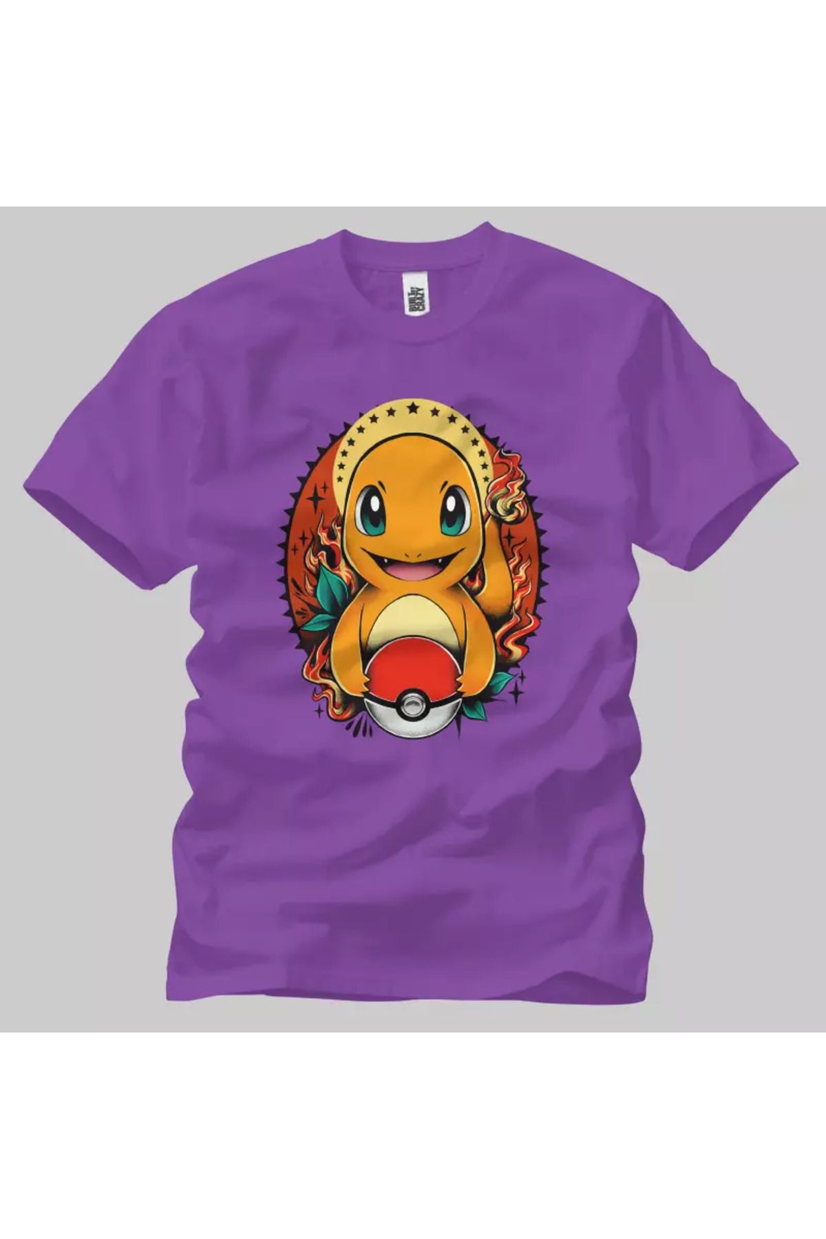 Built By Crazy Pokemon Charmander Fire Ball Unisex Tişört