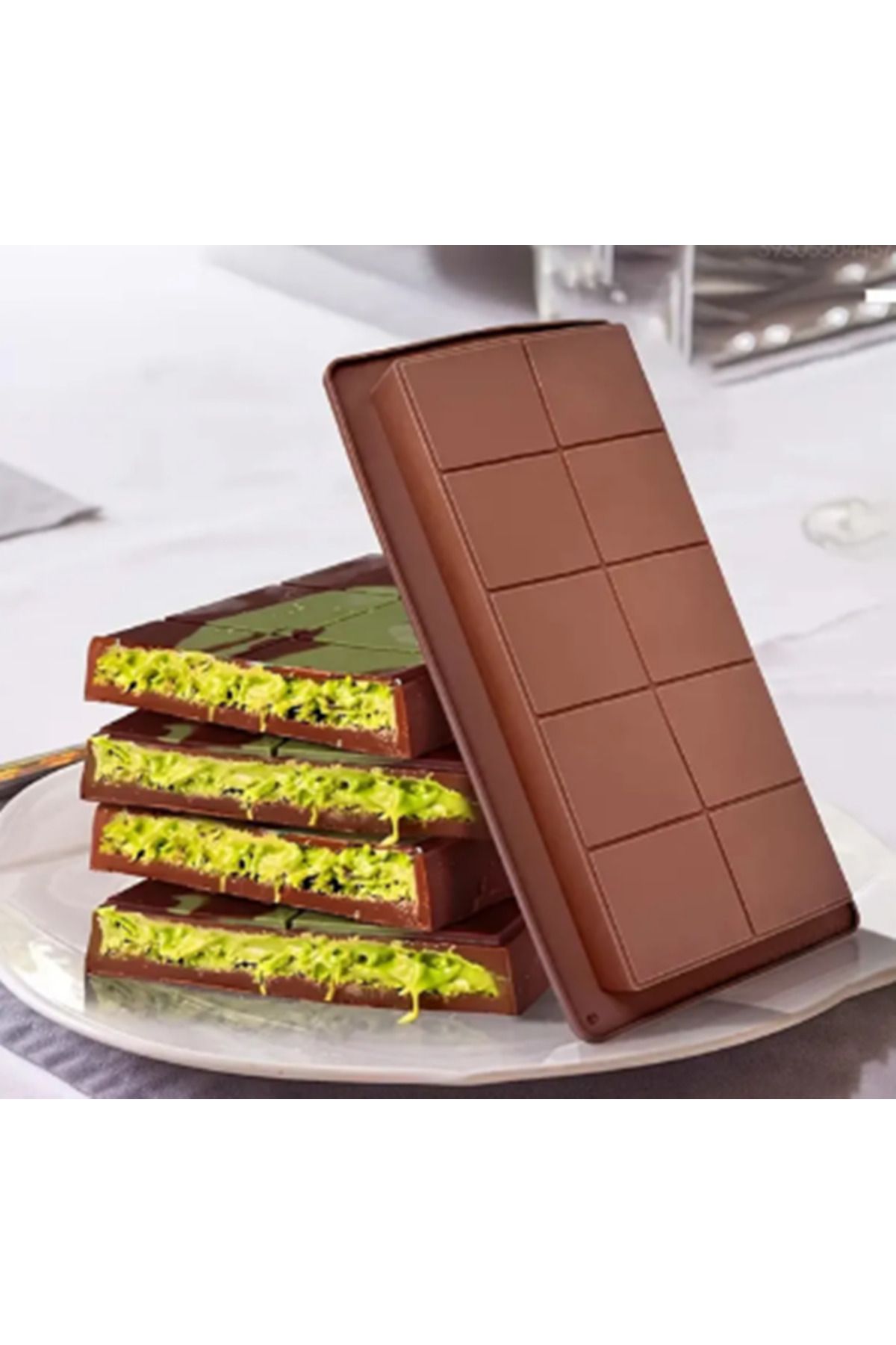 bk&tk design Dubai Çikolatası Kalıbı Dubai Çikolata Kabı Silikon Çikolata Kalıbı 25 cm