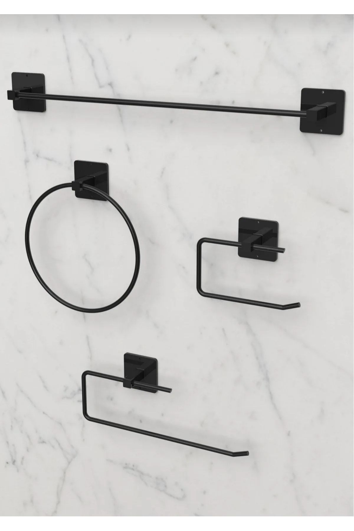 MSK SİYAH 4 LÜ ASKILIK SET