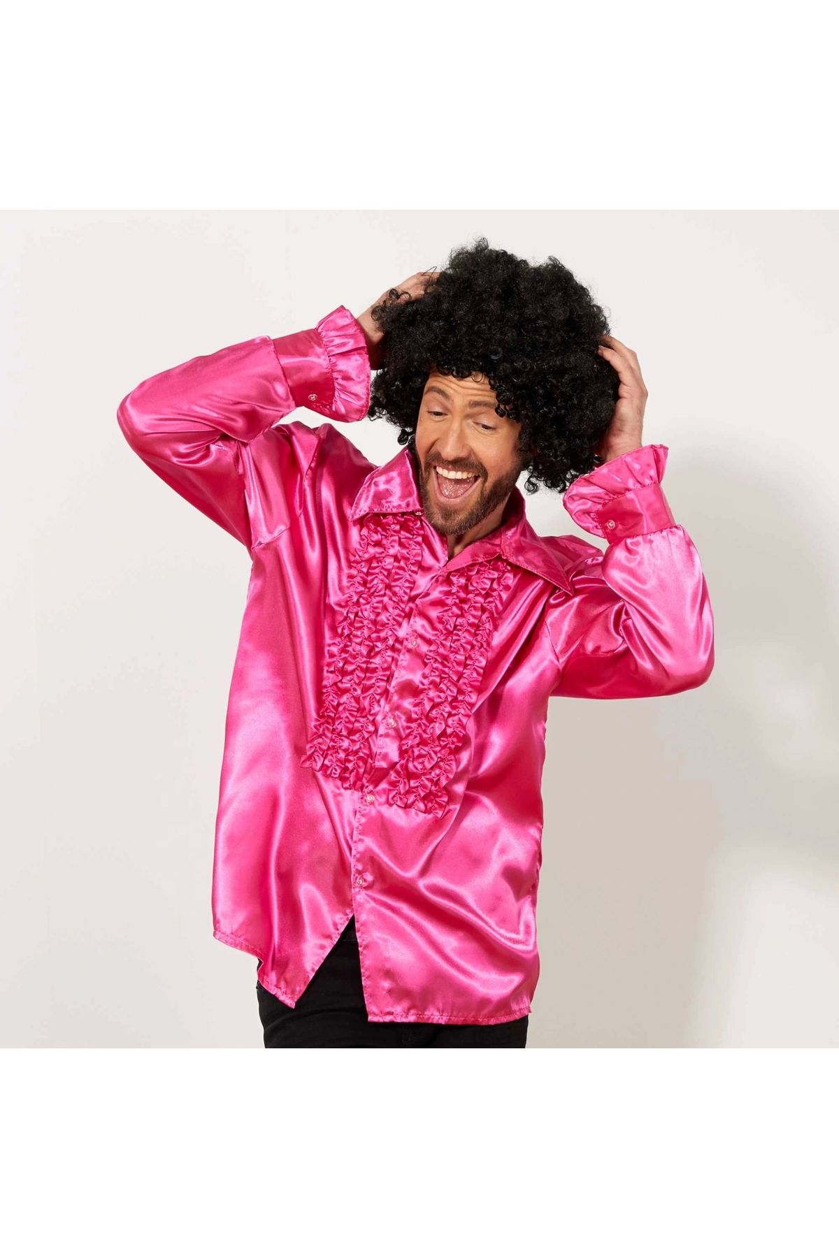 STOREMAX Siyah Renk Kıvırcık Afro Bonus Peruk (5047)