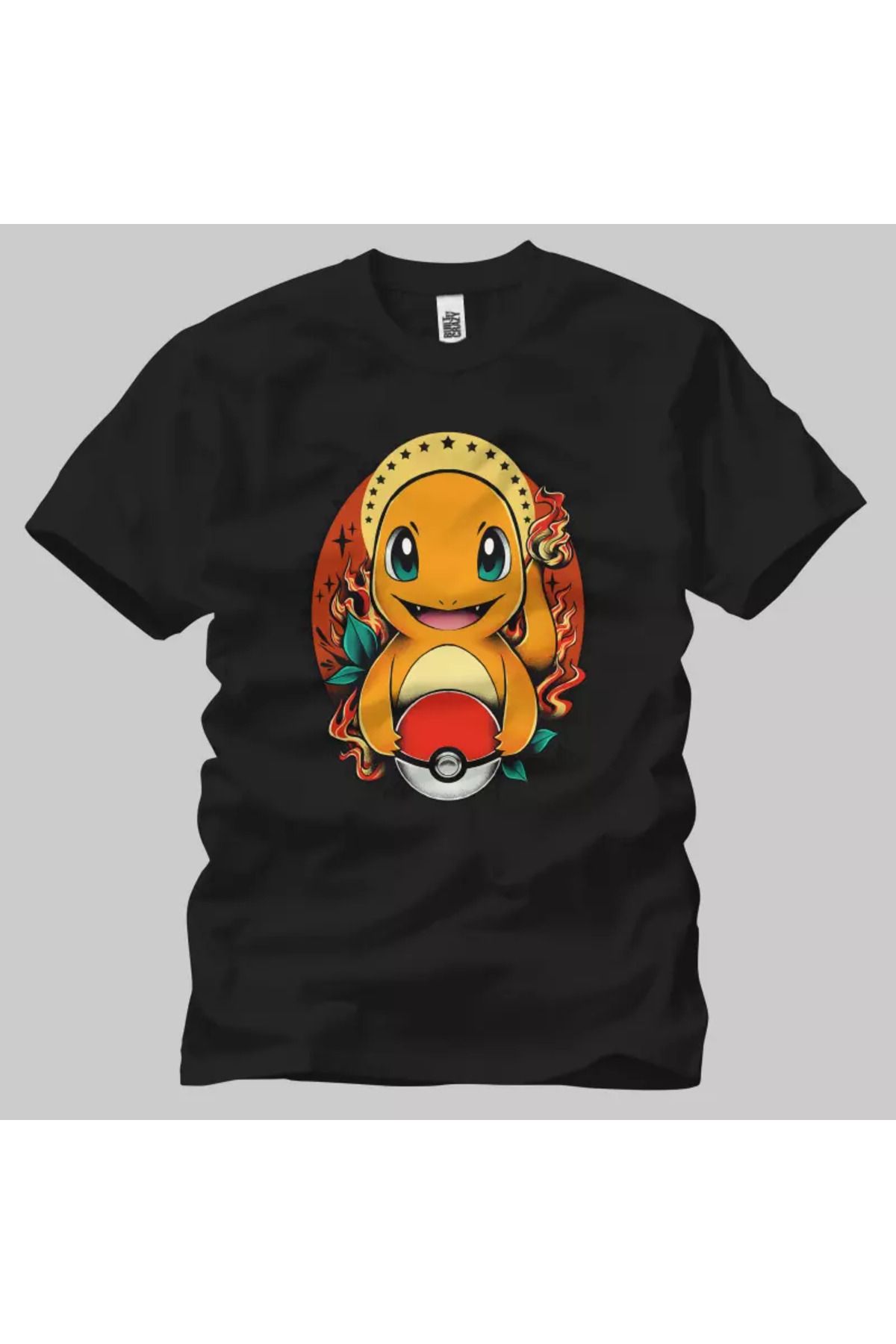 Built By Crazy Pokemon Charmander Fire Ball Unisex Tişört