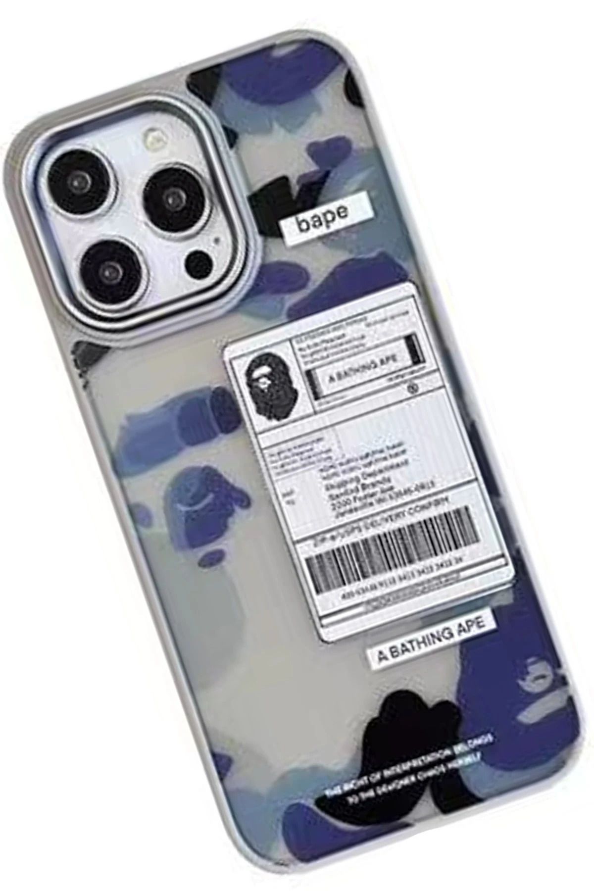 MOVENCHY iPhone 15 Pro Uyumlu Terra Desenli Kapak - Siyah - 3 SVLRS