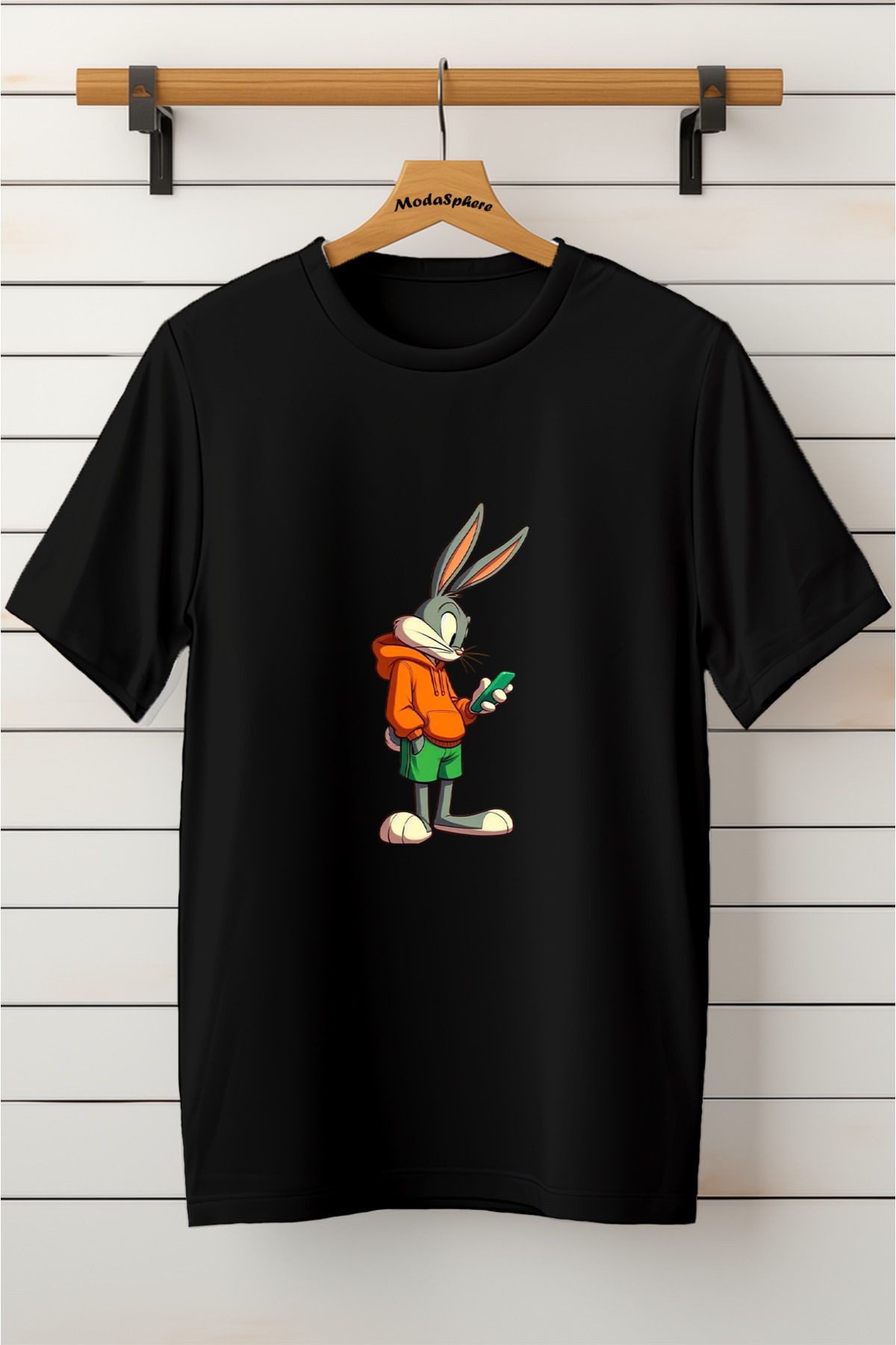 ModaSphere Baskılı Unisex Oversize Tişört Battal Boy