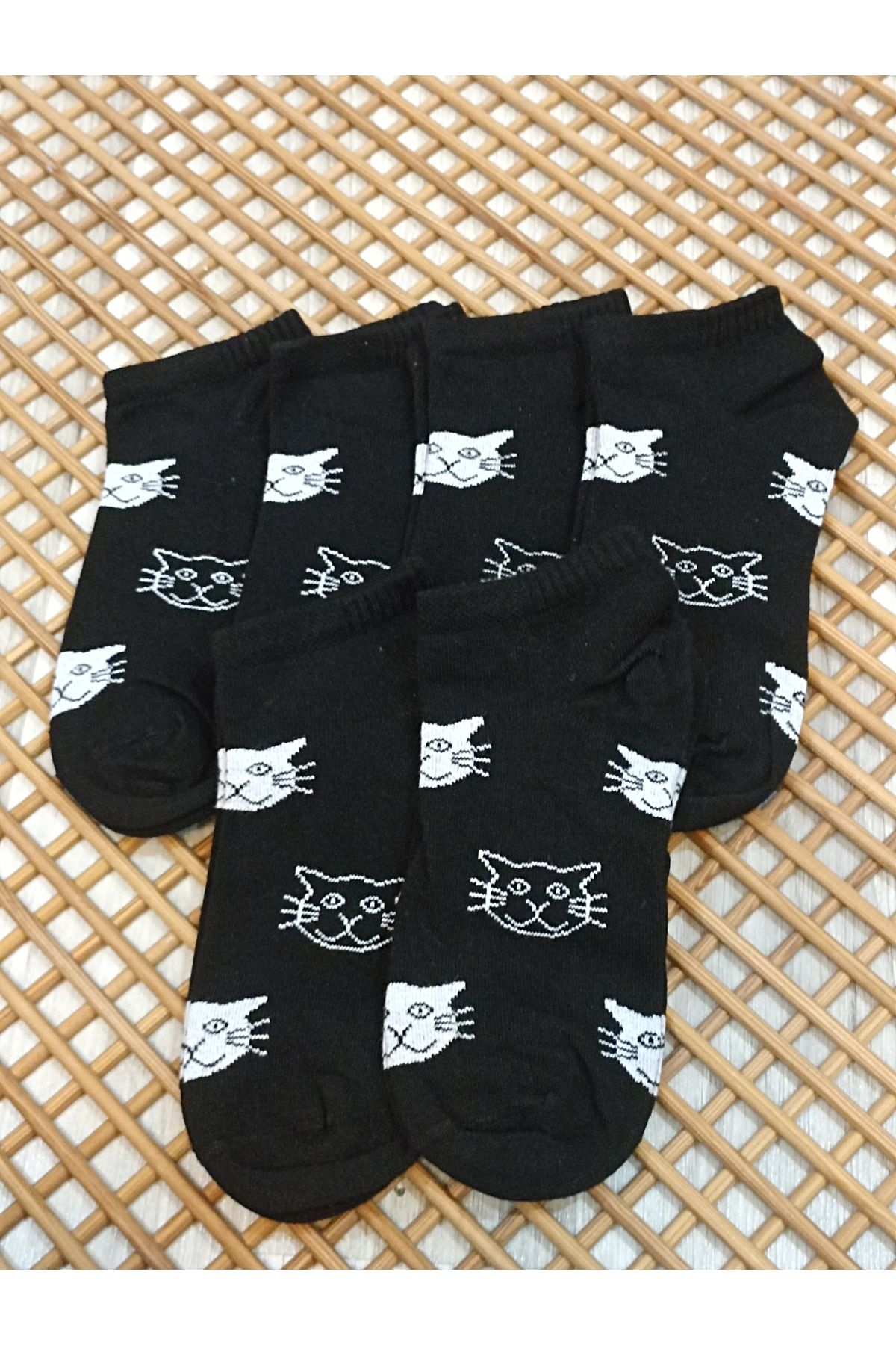 Rocks For Dikişsiz Burun 6 Çift Kadın Desenli Patik Çorap