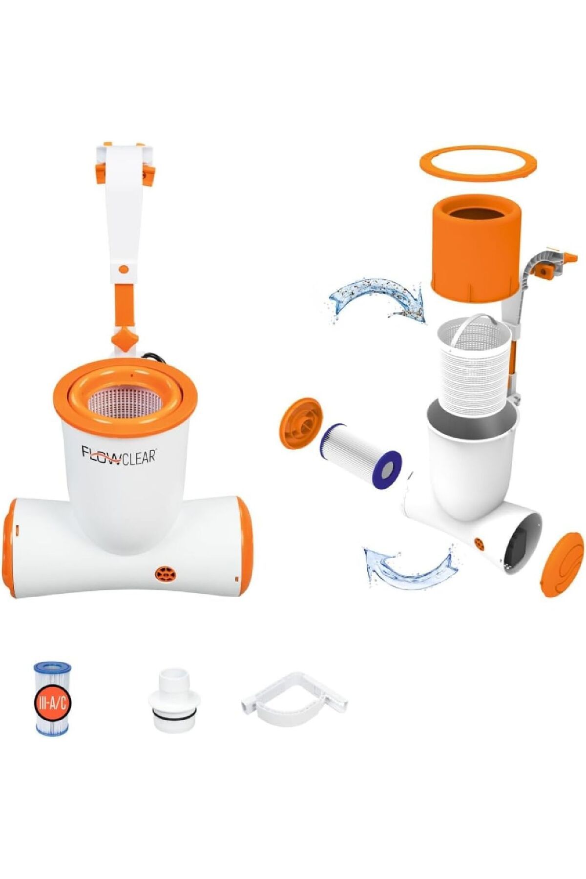 BESTWAY 58462 Flowclear 2574L/680gal Skimatic Havuz Filtre Pompası