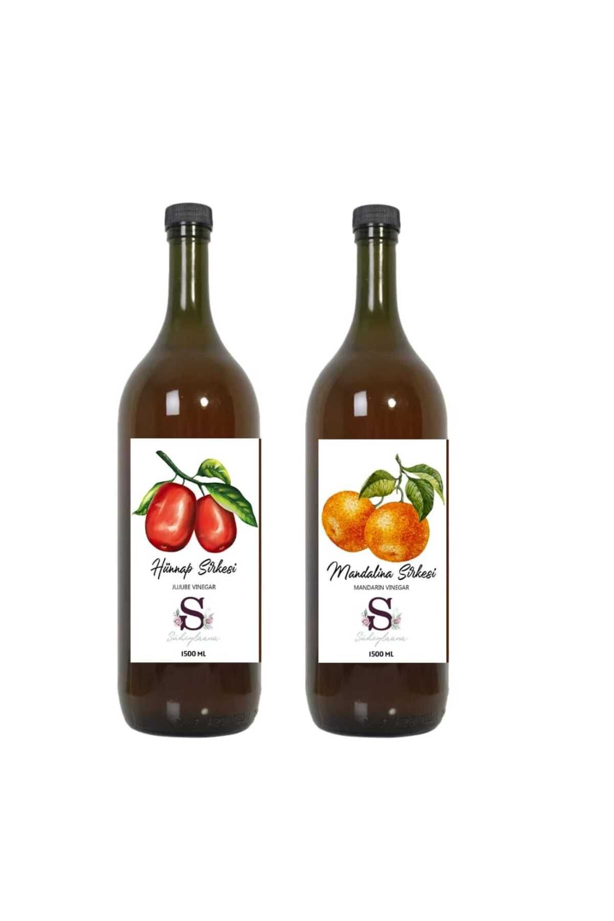Süheylaana Doğal Hünnap Sirkesi 1500 Ml - Doğal Mandalina Sirkesi 1500 Ml