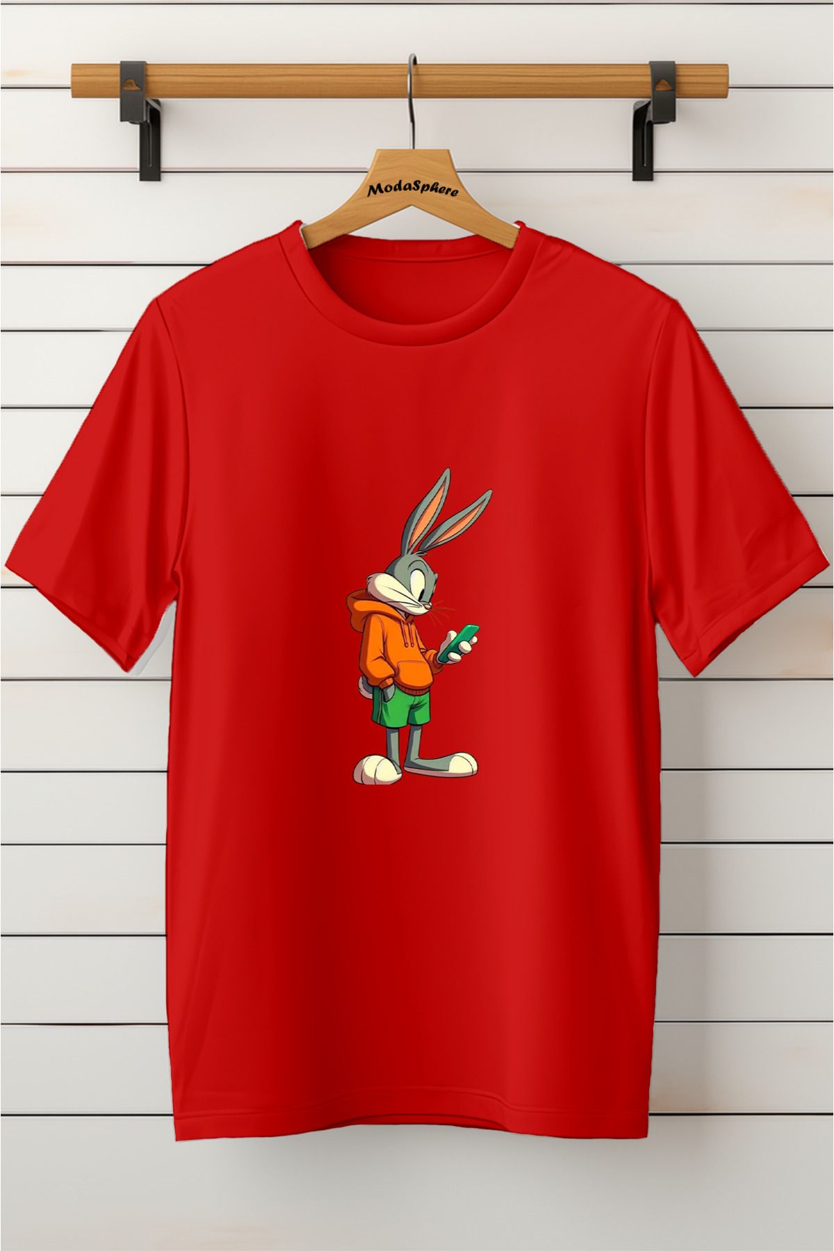 ModaSphere Baskılı Unisex Oversize Tişört Battal Boy