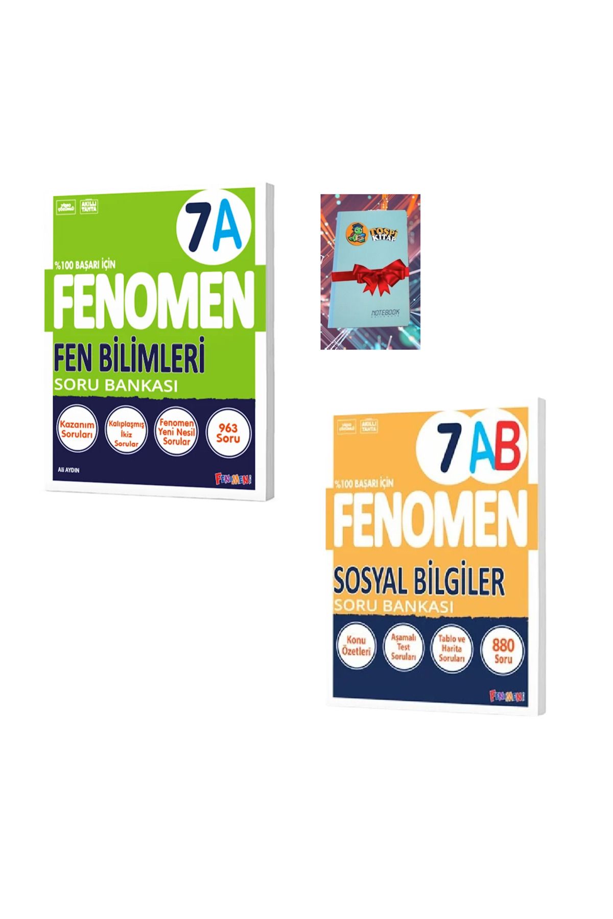 Fenomen Yayıncılık 7A SOSYAL BİLGİLER + FEN BİLİMLERİ Soru Bankası (DEFTER HEDİYE) ATG