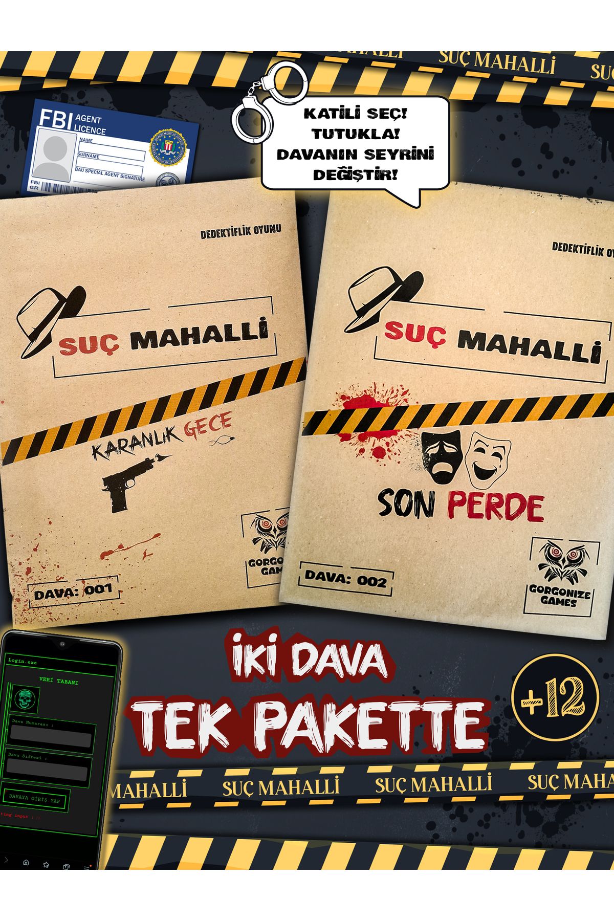 Suç Mahalli 2'li Dava, Karanlık Gece ve Son Perde Davaları, Dedektiflik Oyunu, Suç Çözme, Katil Kim, Suçluyu Bul