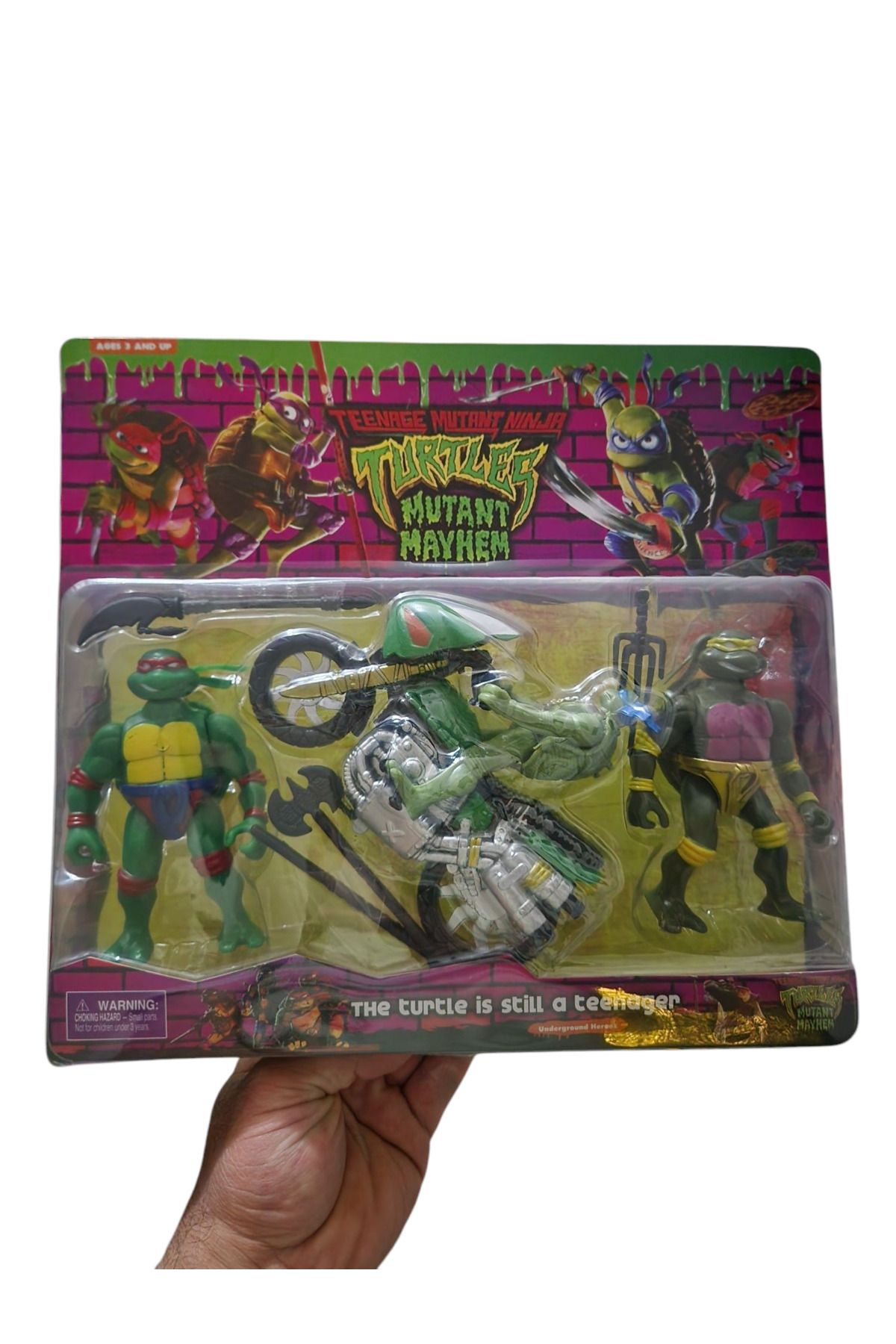 Ailenizin Oyuncakçısı 3 lu ninja motorlu aksesuarlı set
