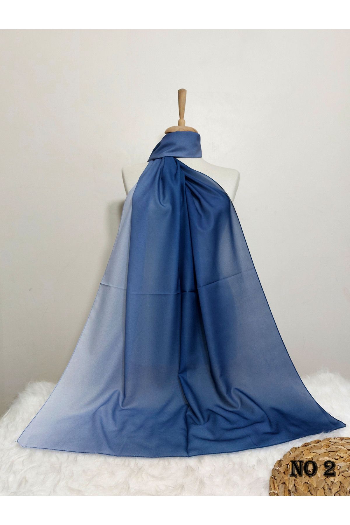 REMOMODA-Chiffon Silky Shawl Gradient Model Wrinkle Free Non Slip Supple-Soft High Quality 4
