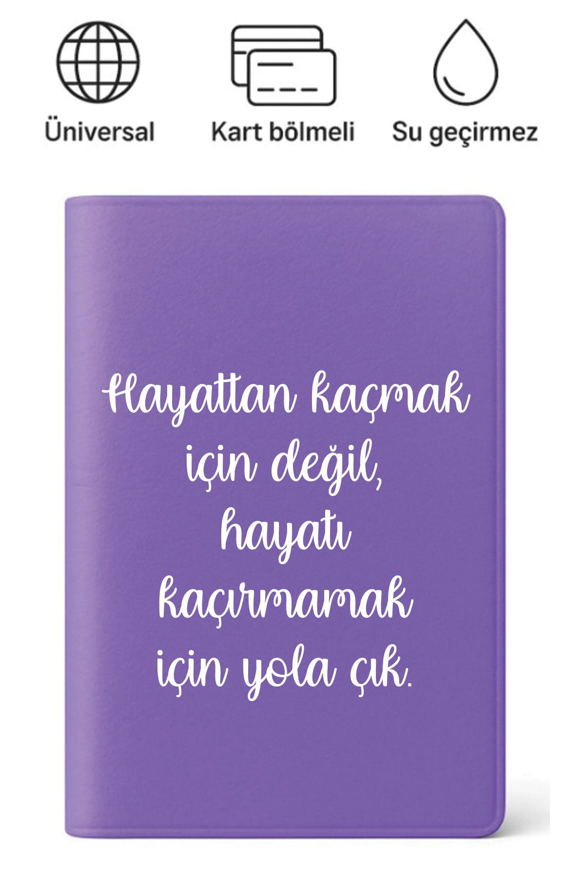 ADACASE Pasaport Kılıfı Pasaportluk Desenli Pasaport Kabı Su Geçirmez Hayatı Kaçırma