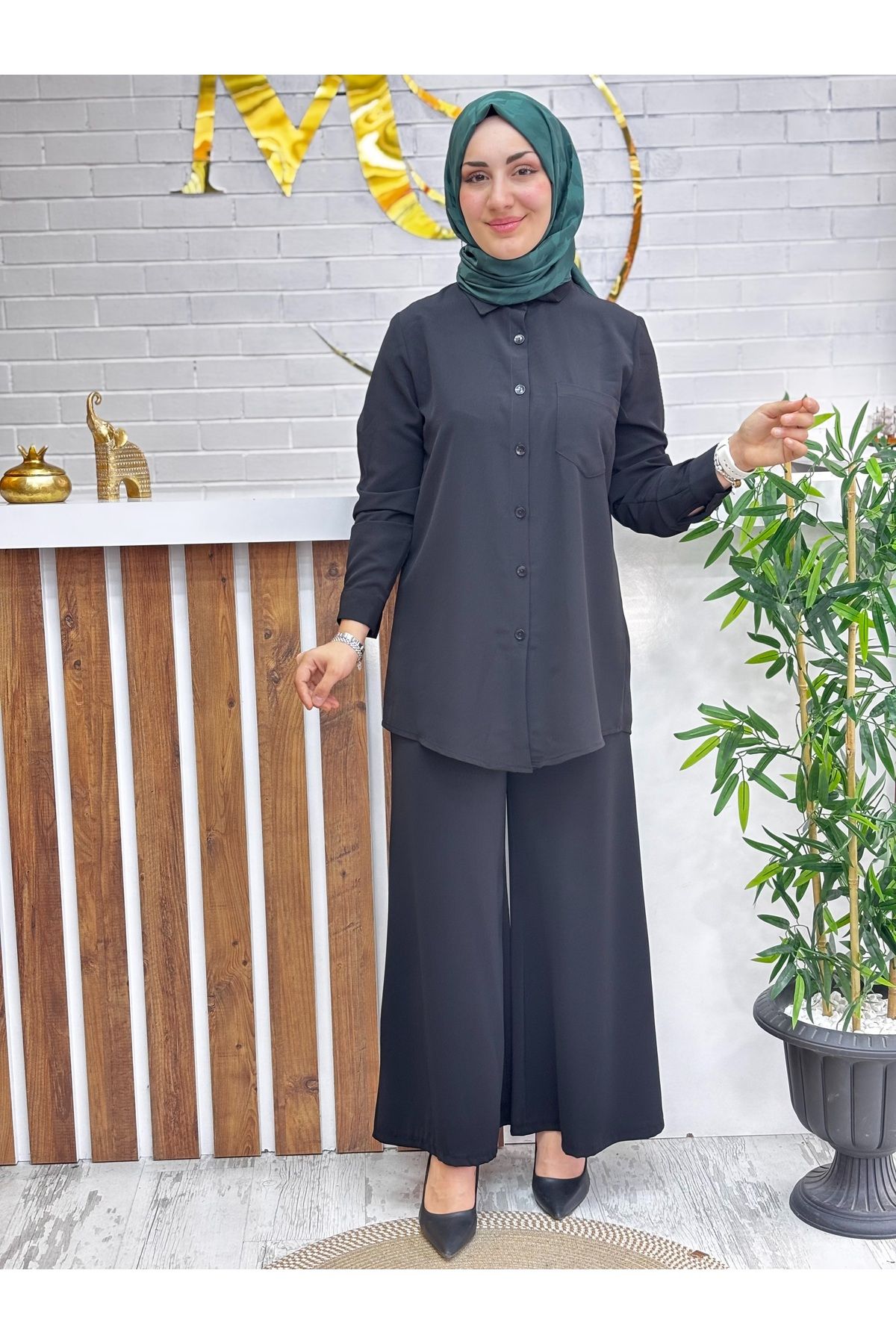 Meryemce Butik HÜMA KREP GÖMLEK