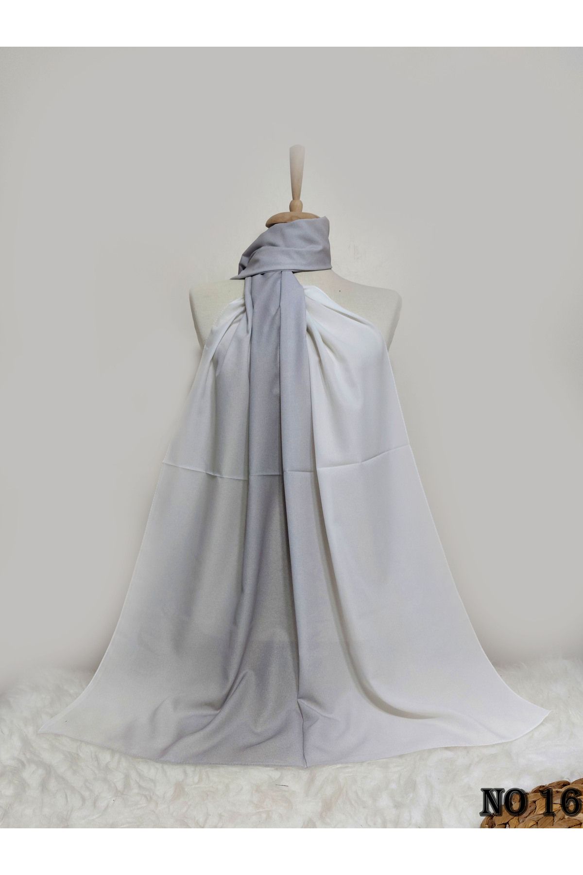 REMOMODA-Chiffon Silky Shawl Gradient Model Wrinkle Free Non Slip Supple-Soft High Quality 3