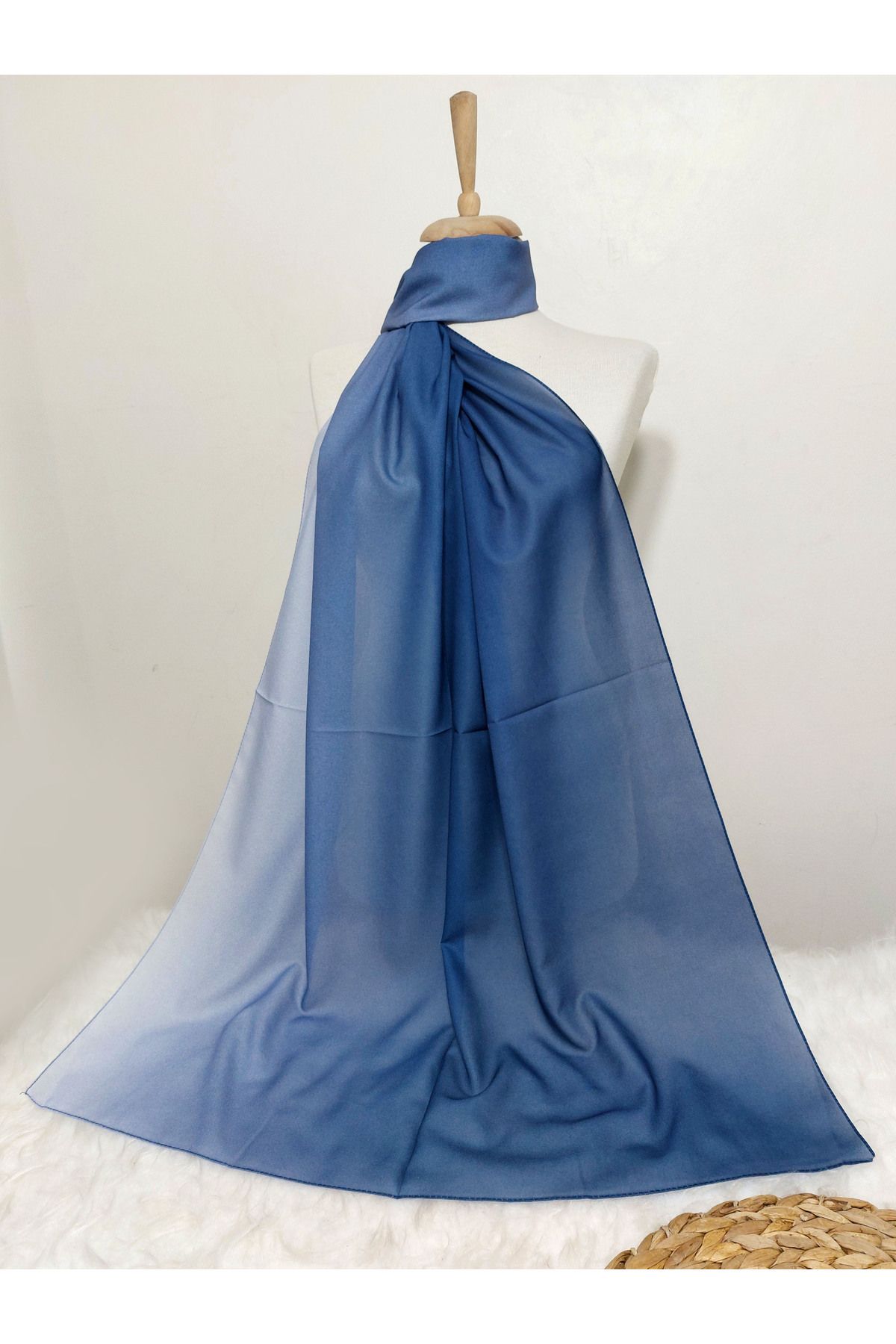 REMOMODA-Chiffon Silky Shawl Gradient Model Wrinkle Free Non Slip Supple-Soft High Quality 2