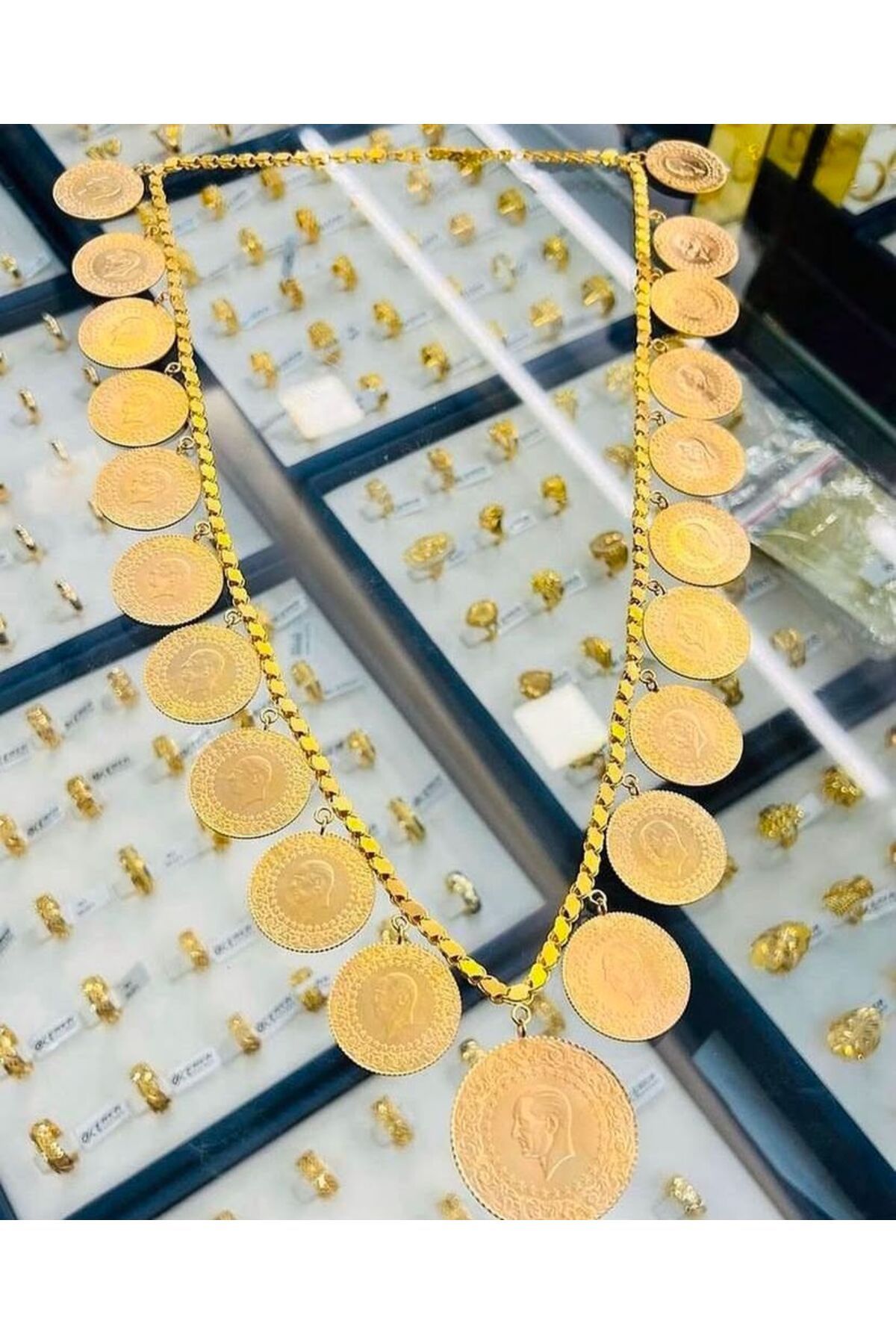SedefMatmazeltakı arpa zincir dizme kolye