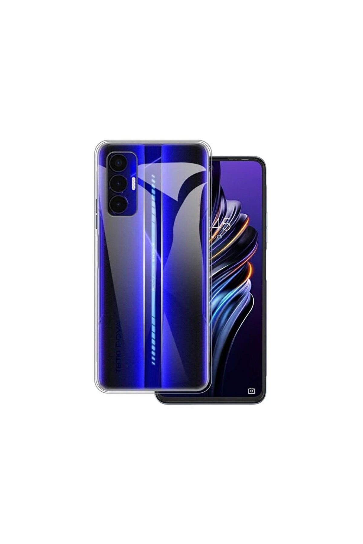 Di Aksesuar Şeffaf Lüx Kılıf Tecno Pova 3