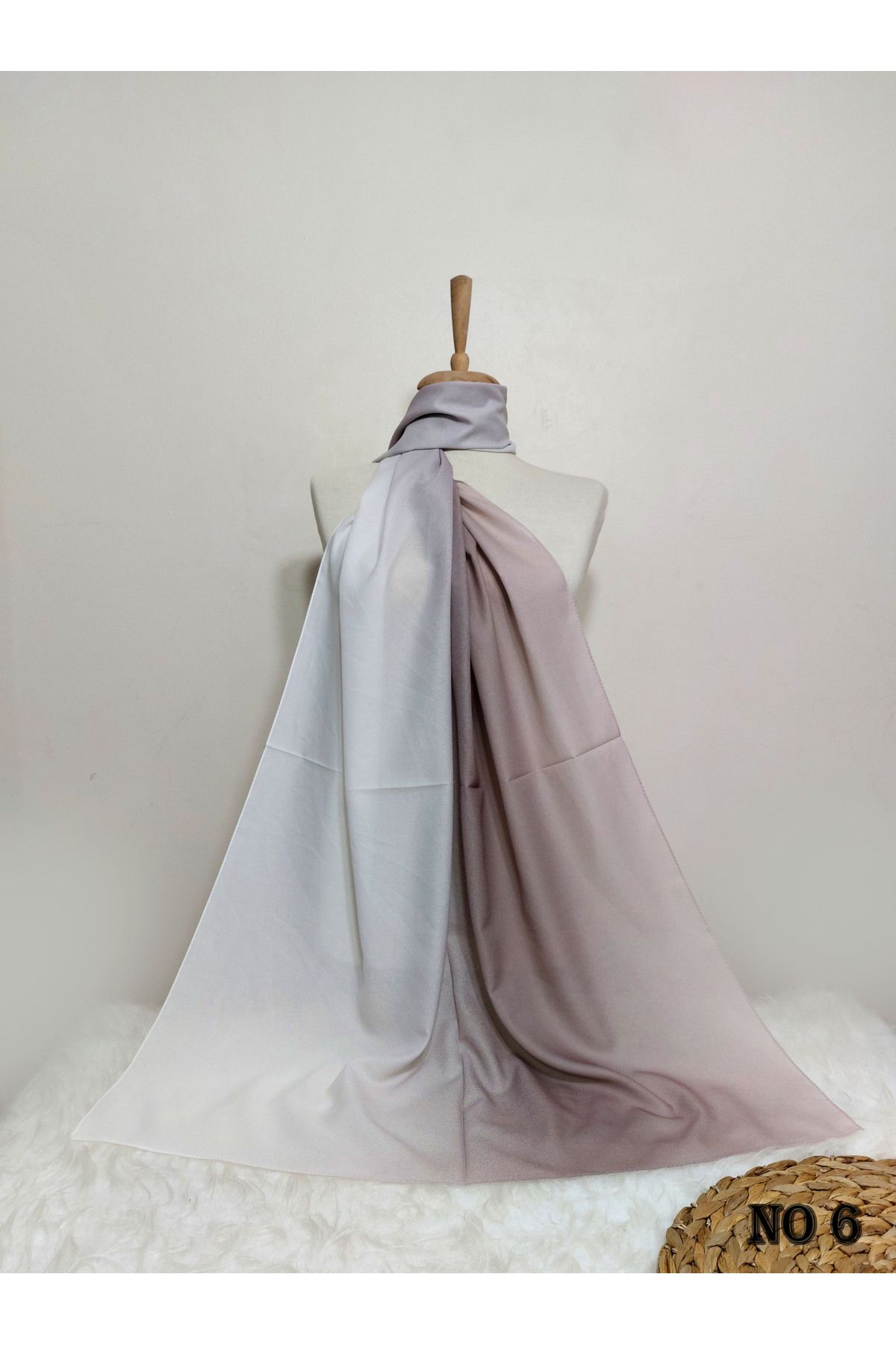 REMOMODA-Chiffon Silky Shawl Gradient Model Wrinkle Free Non Slip Supple-Soft High Quality 4