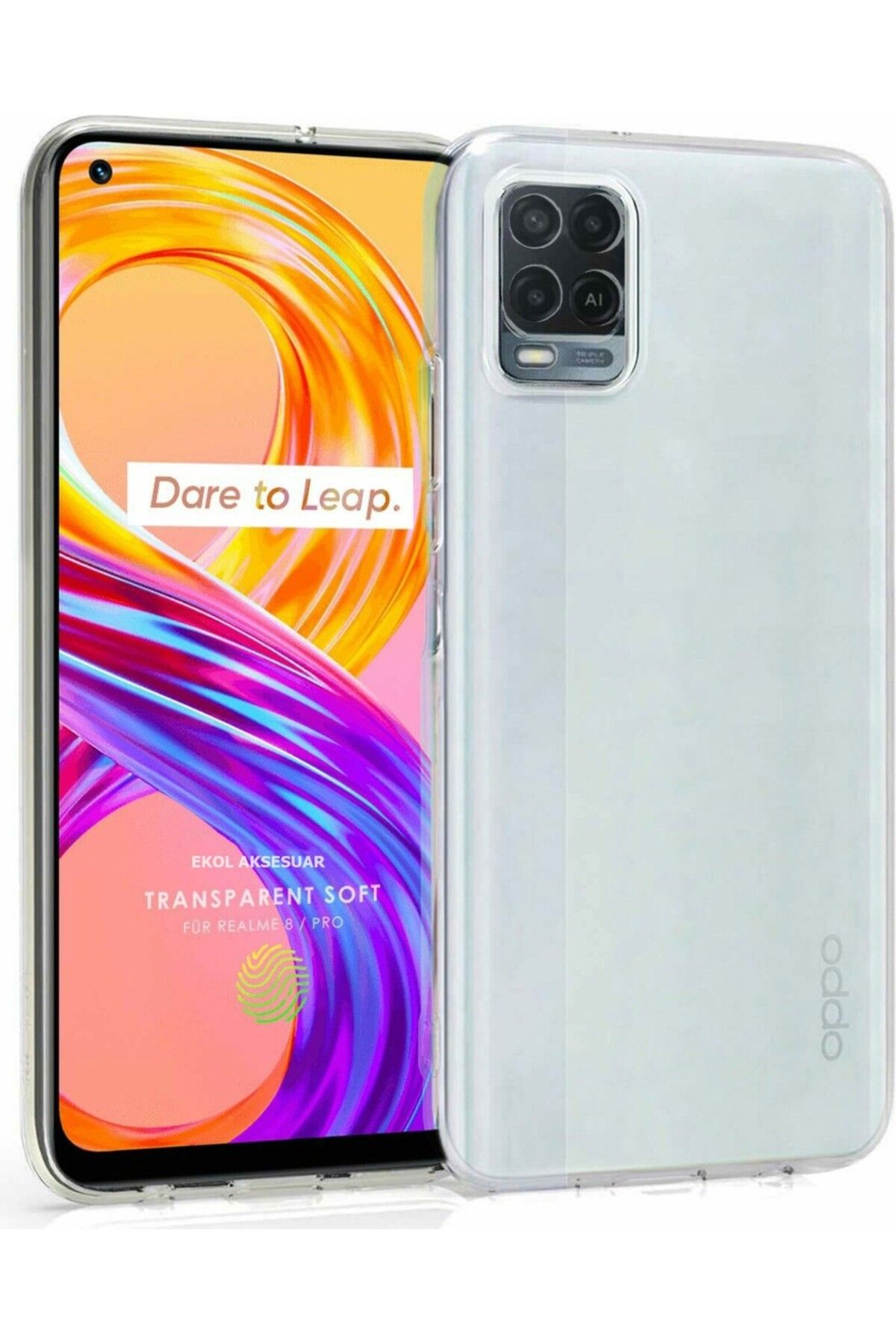 Di Aksesuar Şeffaf Lüx Kılıf Realme 8